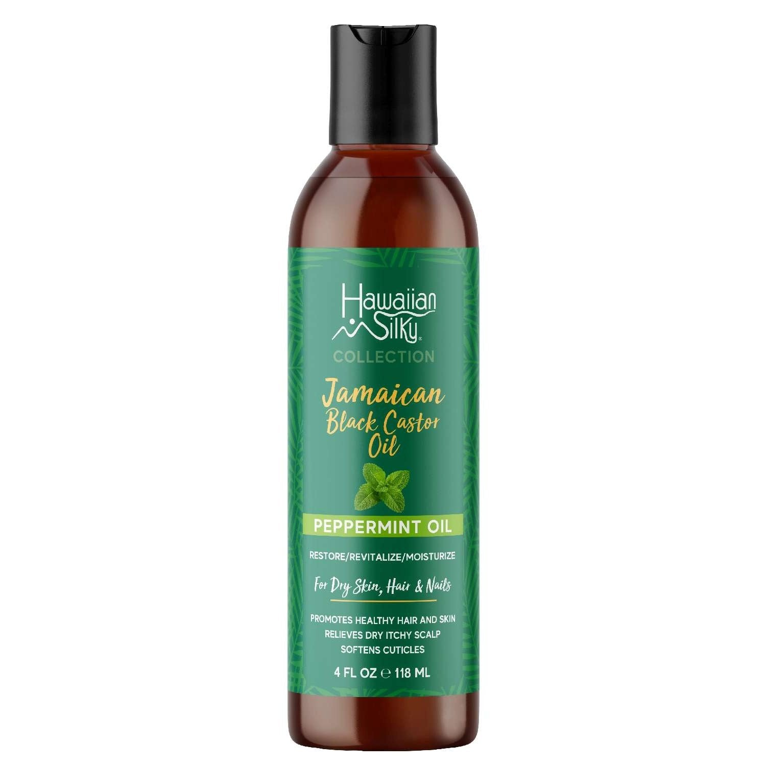 Hawaiian Silky Jamaican Black Castor Oil Peppermint Oil 4 Oz Hawaiian Silky Jamaican Black Castor Oil Peppermint Oil 4 Oz