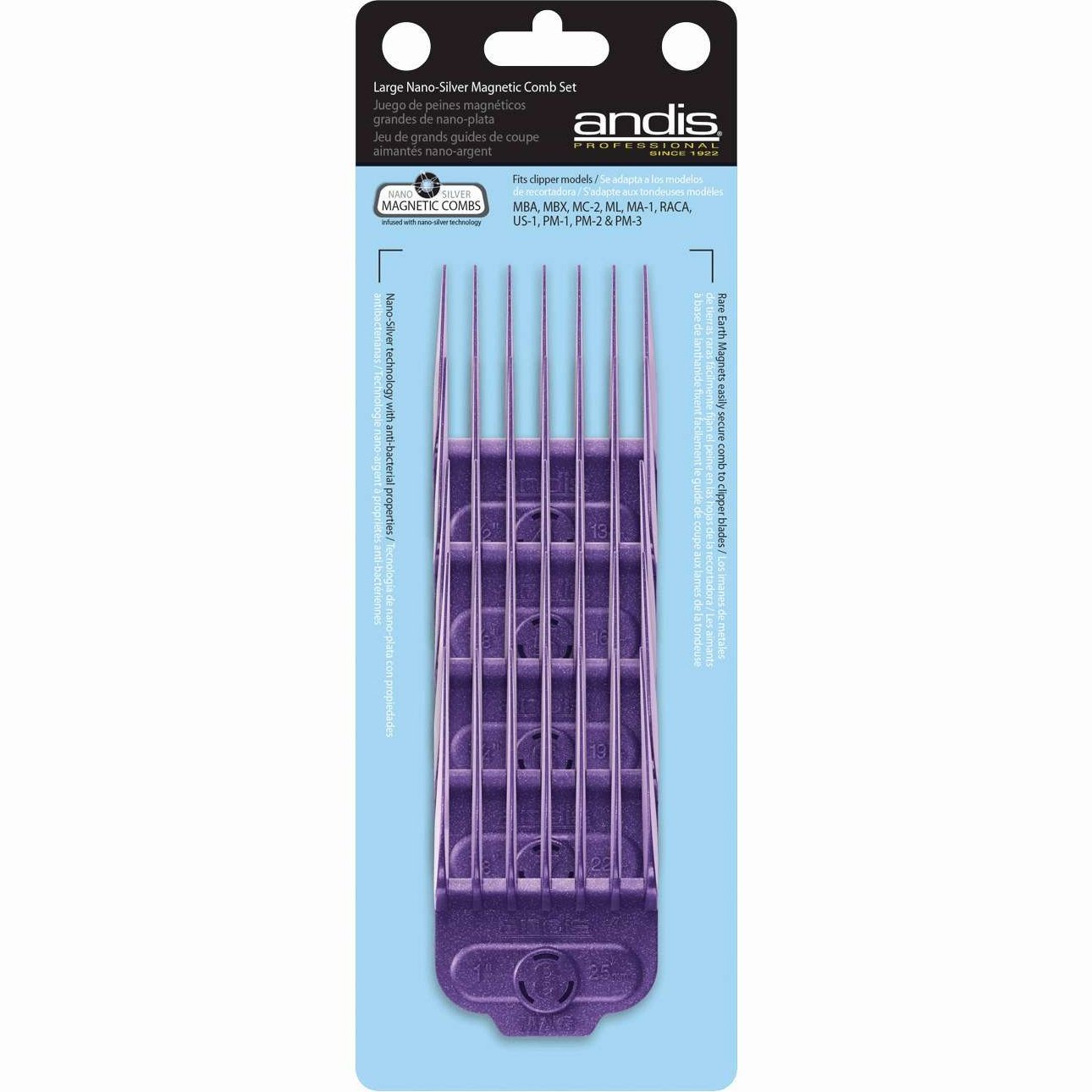 Andis Single Magnetic 4-Comb Set Large Andis Single Magnetic 4-Comb Set Large