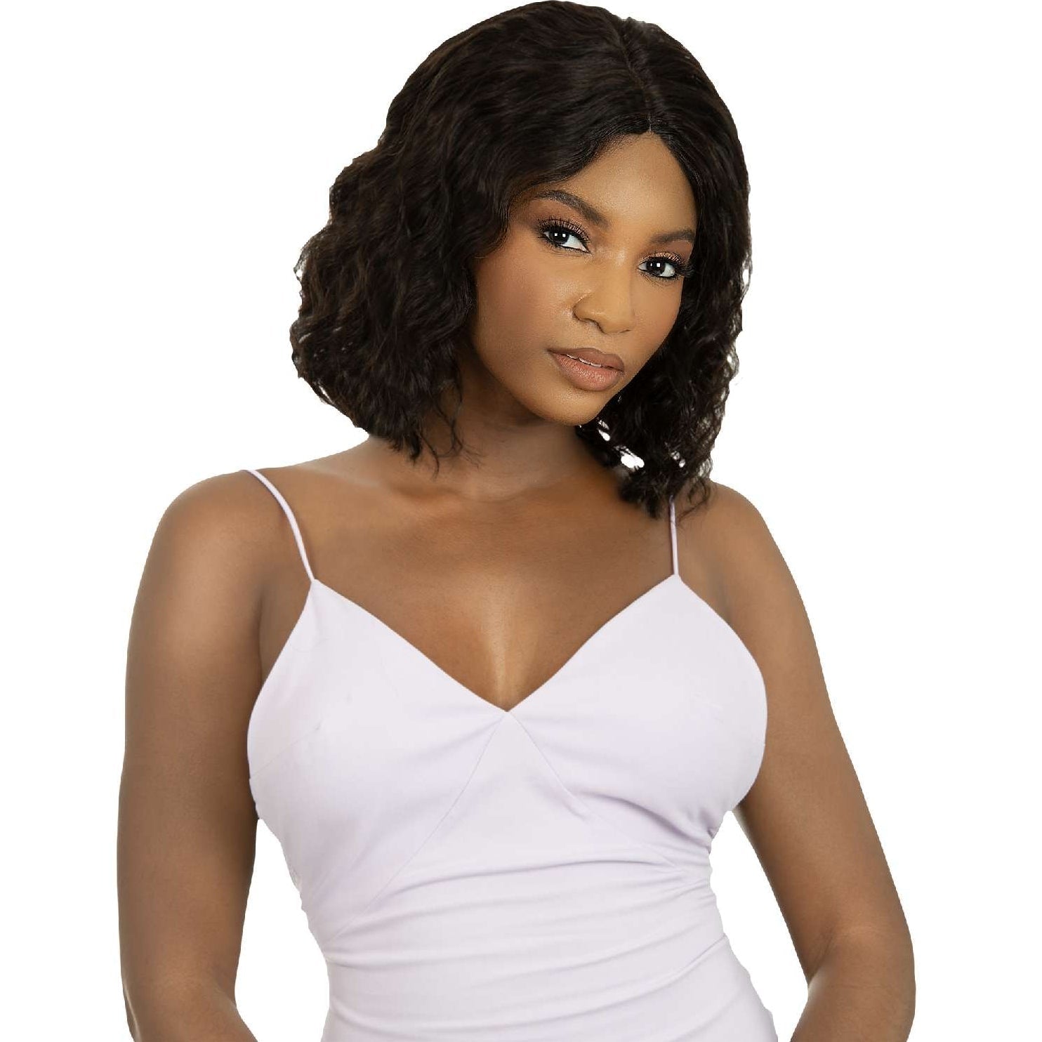 Bare Beauty - Human Hair Wig With 13 Inch X 4 Inch Free Part Hand-Tied Lace Front Wig Loose Wave - #Natural Color Bare Beauty - Human Hair Wig With 13 Inch X 4 Inch Free Part Hand-Tied Lace Front Wig Loose Wave - #Natural Color