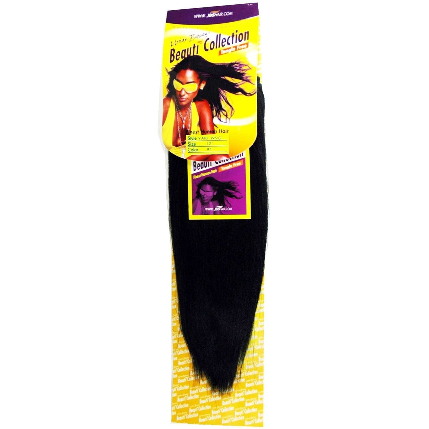 Beauti Collection - Human Hair Yaki Weaving 12 Inch Color 1 Beauti Collection - Human Hair Yaki Weaving 12 Inch Color 1