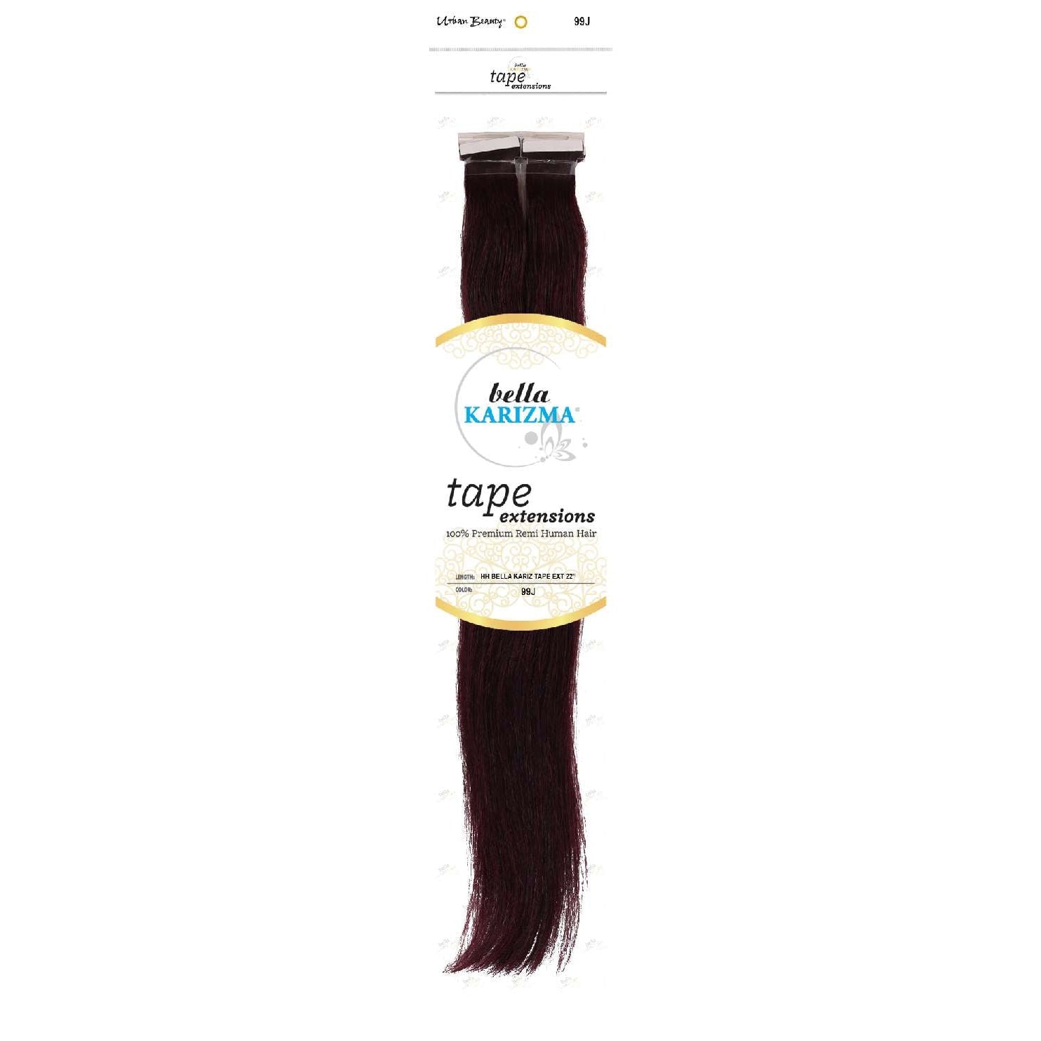 Human Hair Bella Karizma Tape Hair Extension 22 Inch 99J Human Hair Bella Karizma Tape Hair Extension 22 Inch 99J