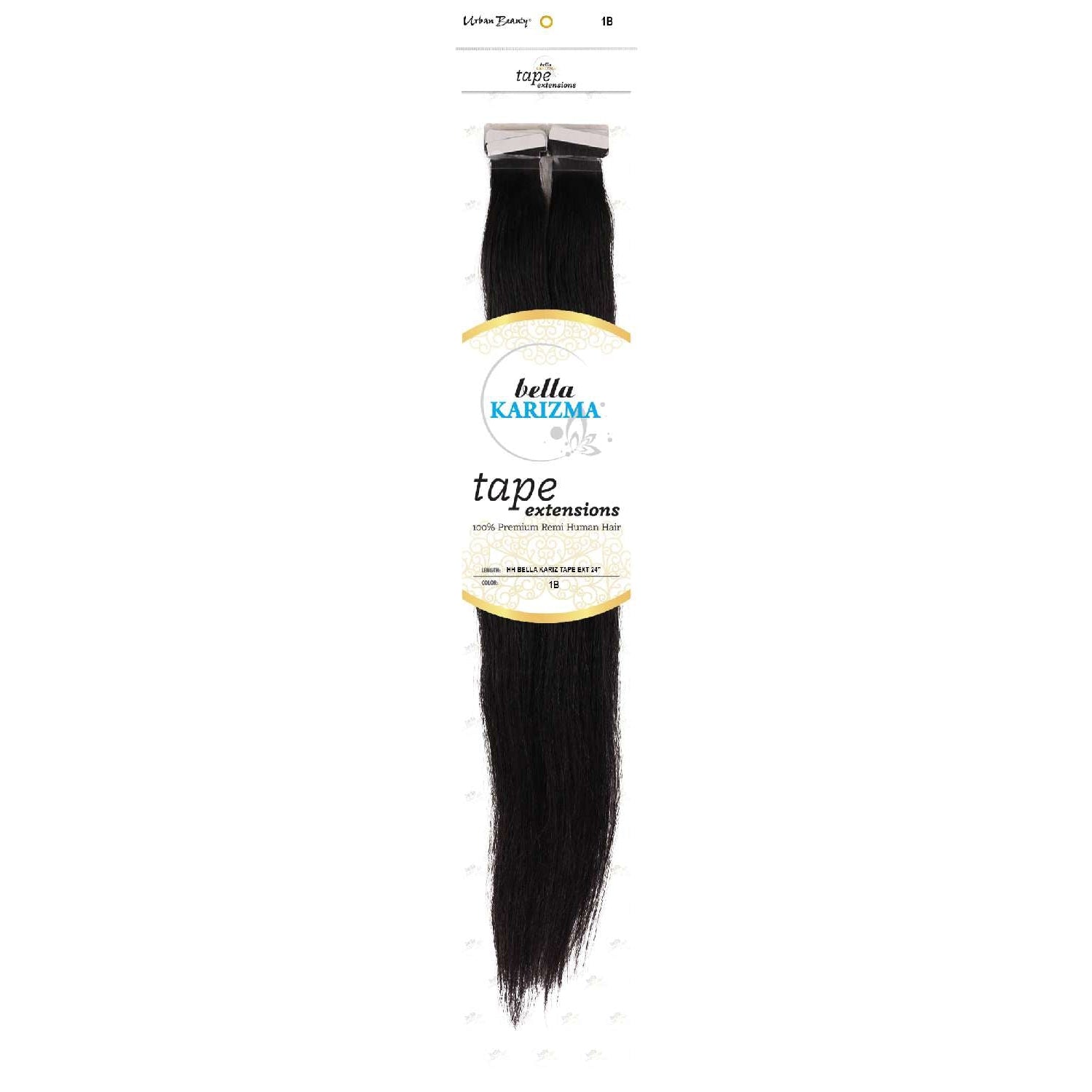 Human Hair Bella Karizma Tape Hair Extension 24 Inch 1B Human Hair Bella Karizma Tape Hair Extension 24 Inch 1B