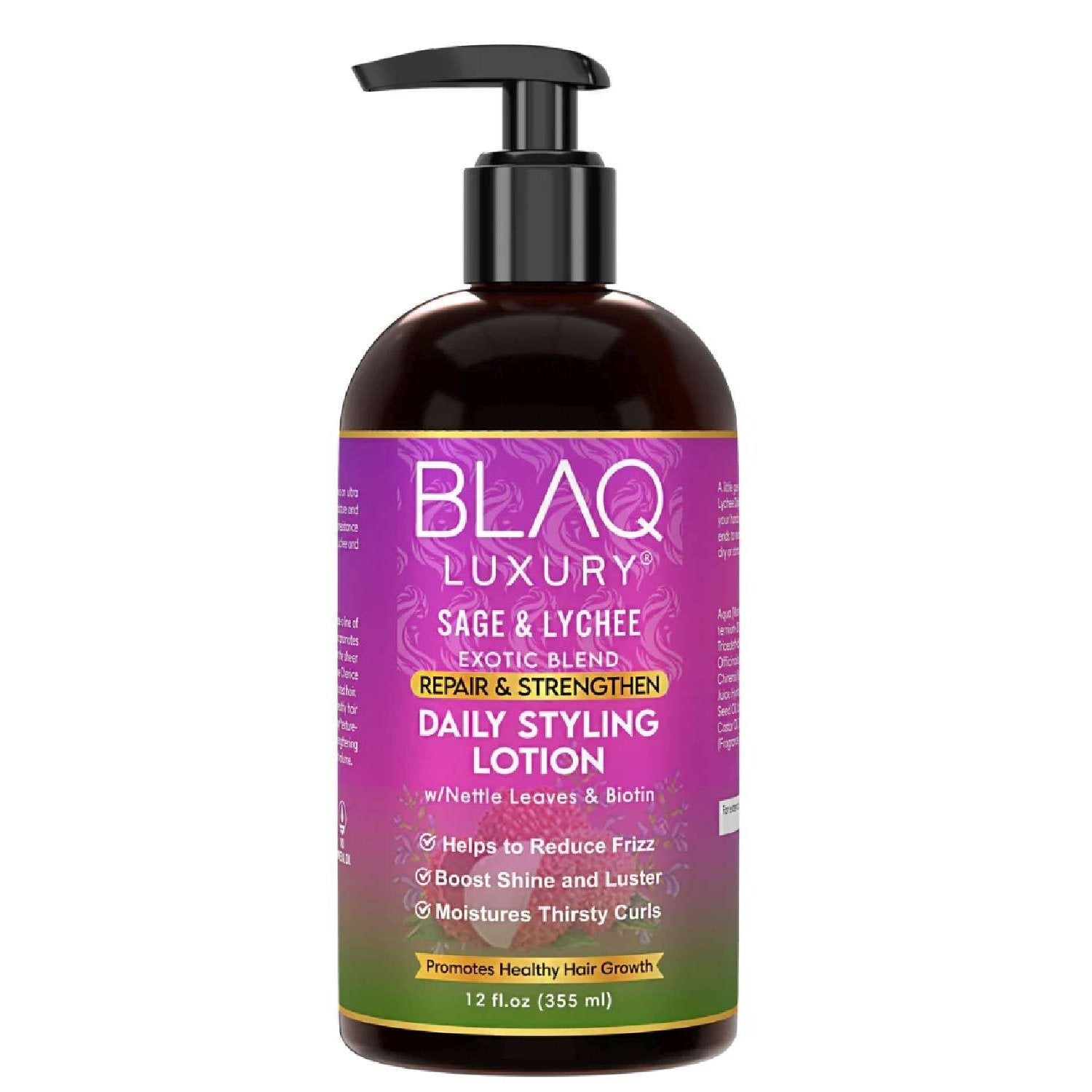 Blaq Luxury Sage And Lyche Daily Styling Lotion 12 Oz Blaq Luxury Sage And Lyche Daily Styling Lotion 12 Oz
