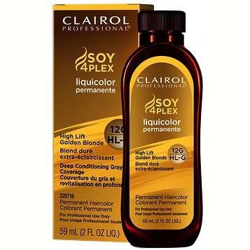 Clairol Professional Soy4Plex Liquicolor Permanent Hair Color 12Ghl-G High Lift Golden Blonde 2.0 Fl Oz Clairol Professional Soy4Plex Liquicolor Permanent Hair Color 12Ghl-G High Lift Golden Blonde 2.0 Fl Oz