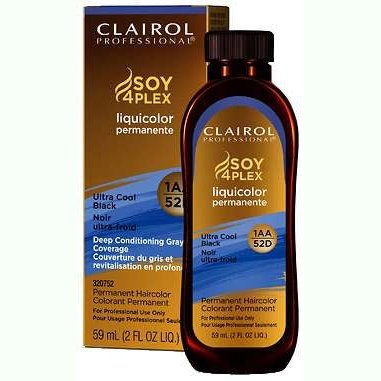 Clairol Professional Soy4Plex Liquicolor Permanent Hair Color 1Aa52D Ultra Cool Black 2.0 Fl Oz Clairol Professional Soy4Plex Liquicolor Permanent Hair Color 1Aa52D Ultra Cool Black 2.0 Fl Oz