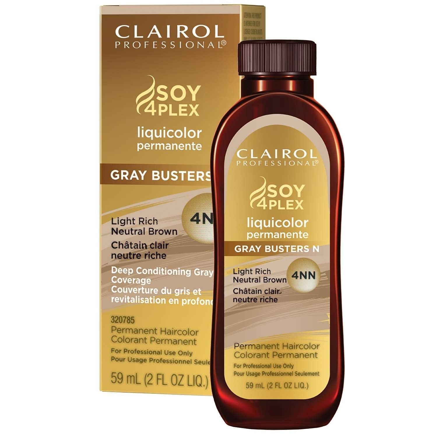 Clairol Professional Soy4Plex Liquicolor Permanent Hair Color 4Nn Light Rich Neutral Brown 2.0 Fl Oz Clairol Professional Soy4Plex Liquicolor Permanent Hair Color 4Nn Light Rich Neutral Brown 2.0 Fl Oz