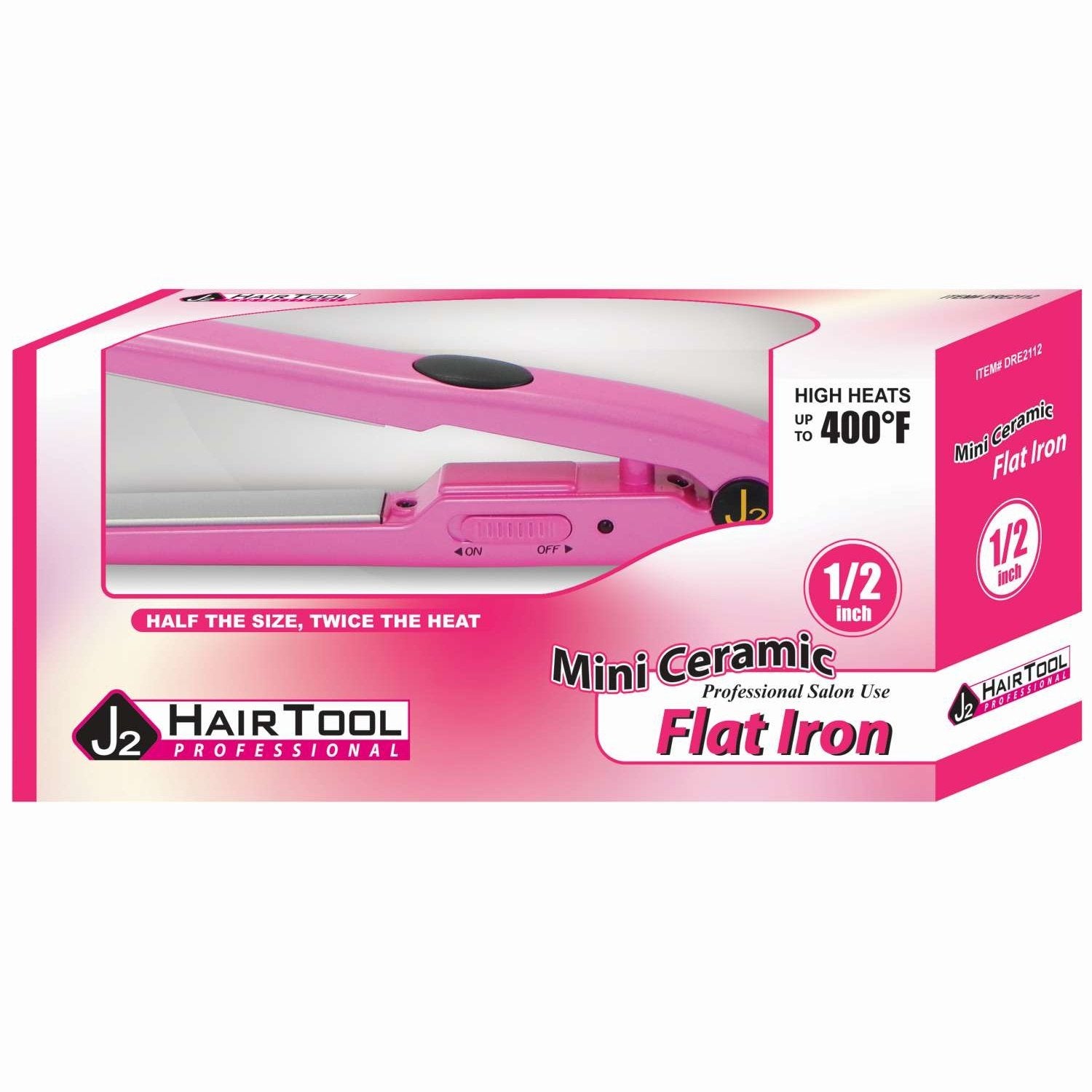 J2 Hair Tools Flat Iron Mini Hot Pink J2 Hair Tools Flat Iron Mini Hot Pink