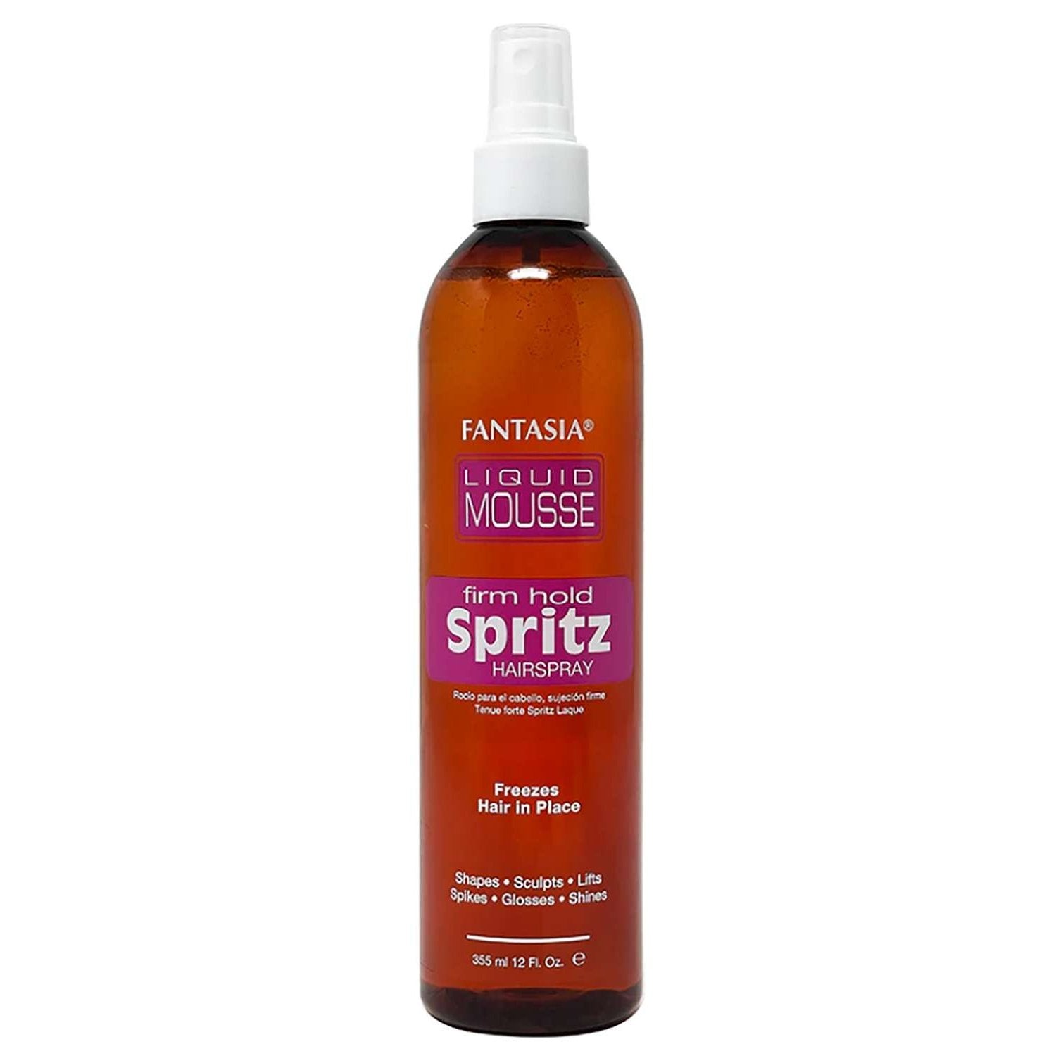 Fantasia Liquid Mousse Firm Hold Spritz Pink 10 Oz Fantasia Liquid Mousse Firm Hold Spritz Pink 10 Oz