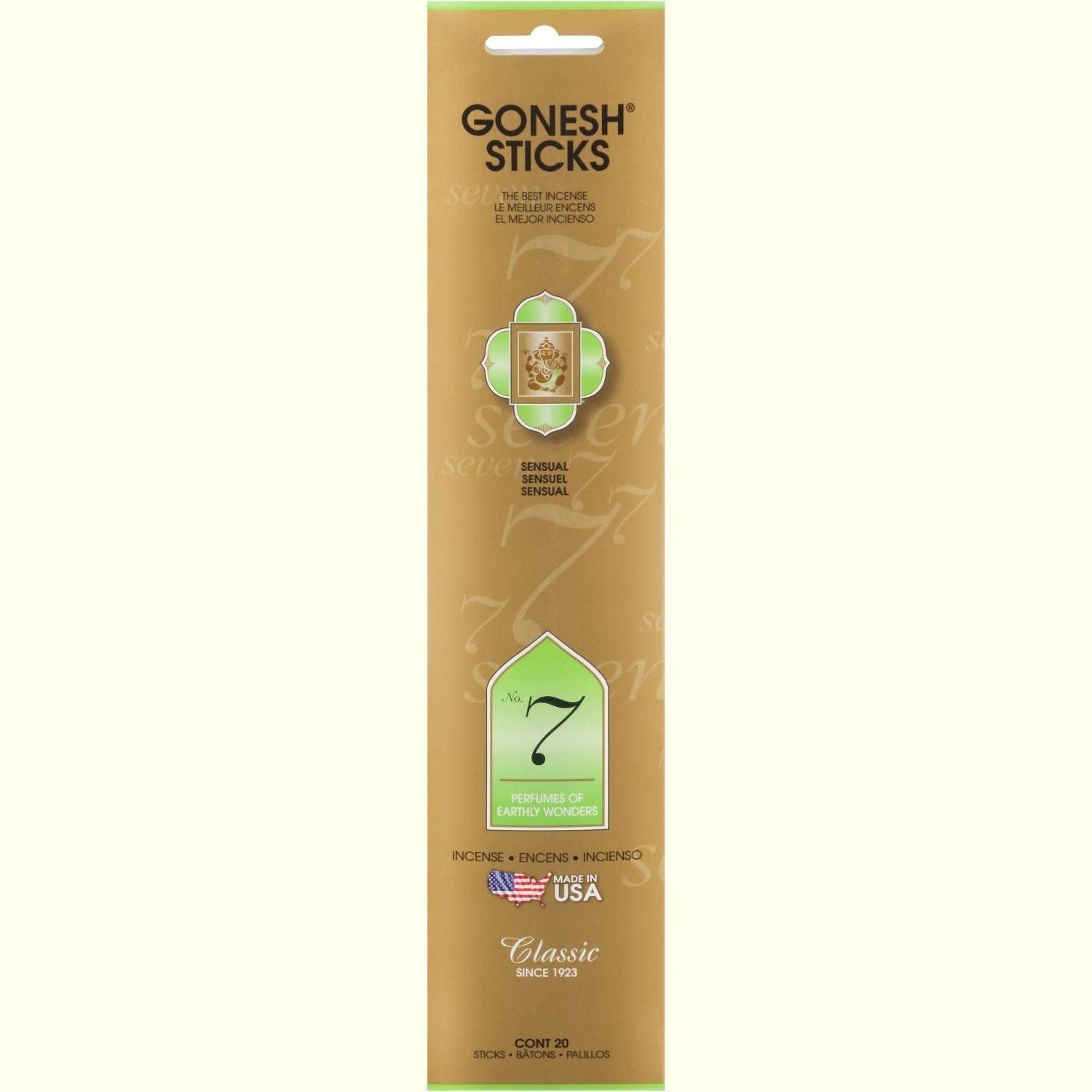 Gonesh Stick Classic 7 Earthly Wonders 20 Piece Gonesh Stick Classic 7 Earthly Wonders 20 Piece