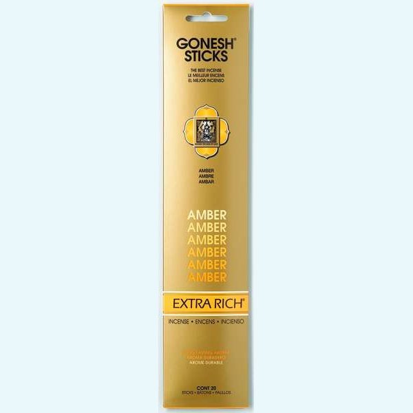 Gonesh Stick Extra Rich Amber 20 Piece Gonesh Stick Extra Rich Amber 20 Piece
