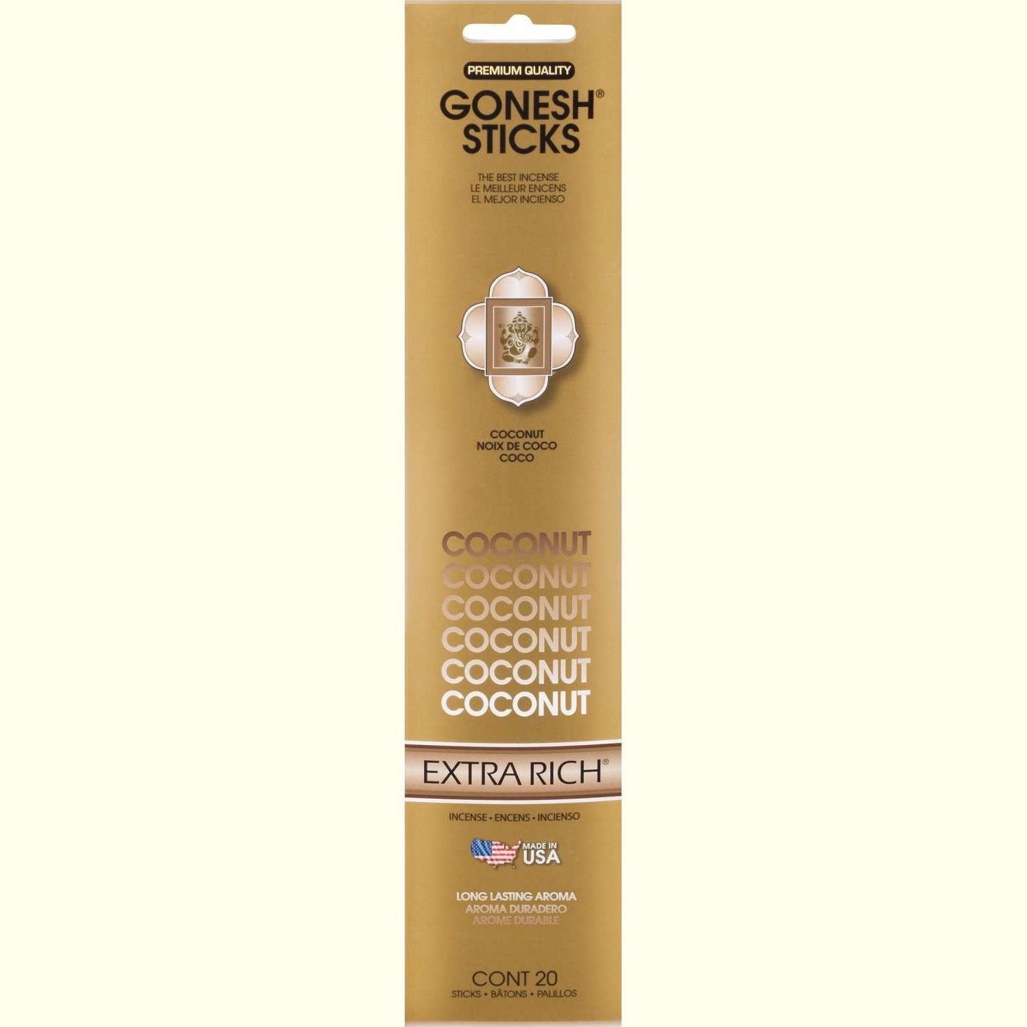 Gonesh Stick Extra Rich Coconut 20 Piece Gonesh Stick Extra Rich Coconut 20 Piece
