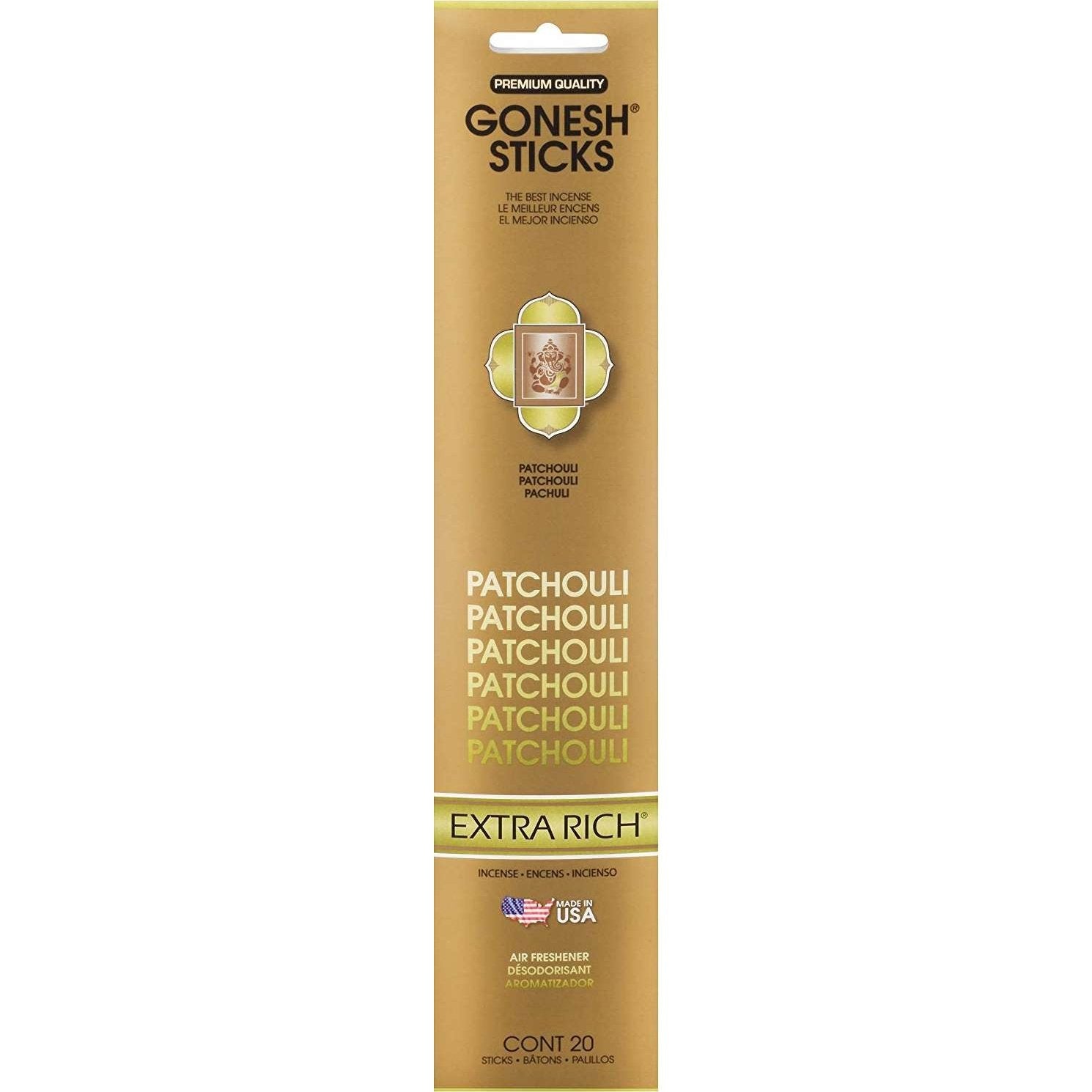 Gonesh Stick Extra Rich Patchouli 20 Piece Gonesh Stick Extra Rich Patchouli 20 Piece