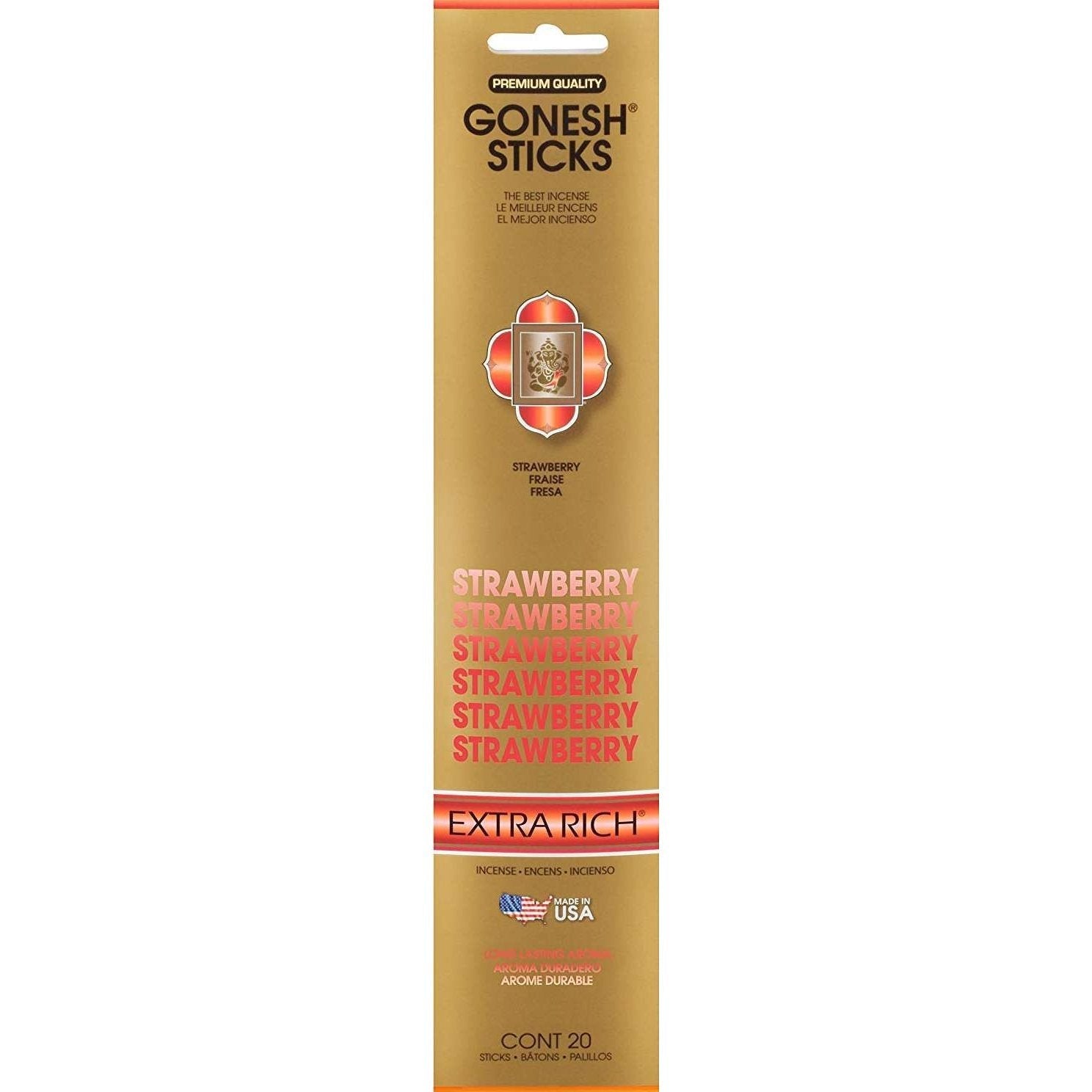 Gonesh Stick Extra Rich Strawberry 20 Piece Gonesh Stick Extra Rich Strawberry 20 Piece