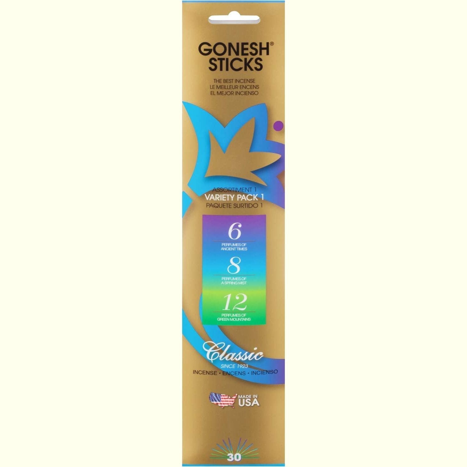 Gonesh Sticks Classic Variety 1 30 Piece Gonesh Sticks Classic Variety 1 30 Piece