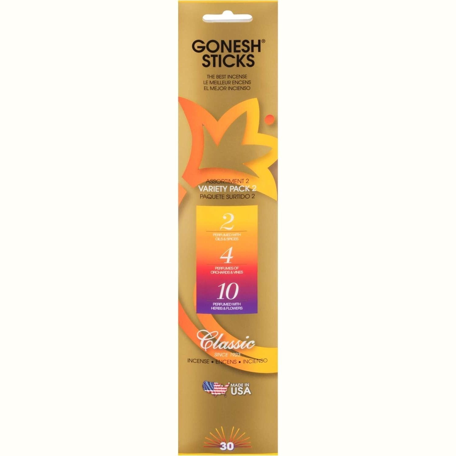 Gonesh Sticks Classic Variety 2 30 Piece Gonesh Sticks Classic Variety 2 30 Piece