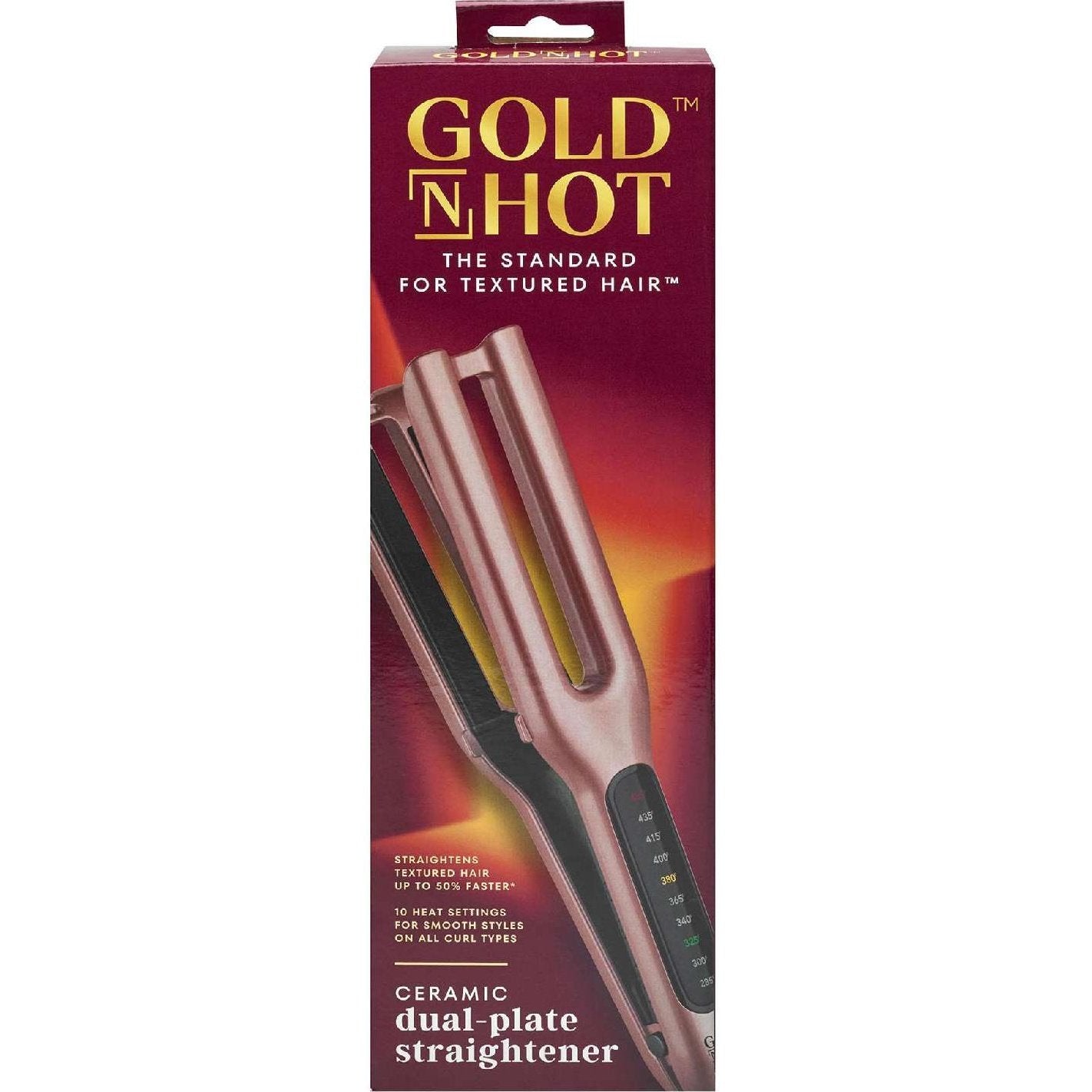 Gold N Hot Gold N Hot Ceramic Dual Plate Straightner 1 Inch 1In Gold N Hot Gold N Hot Ceramic Dual Plate Straightner 1 Inch 1In