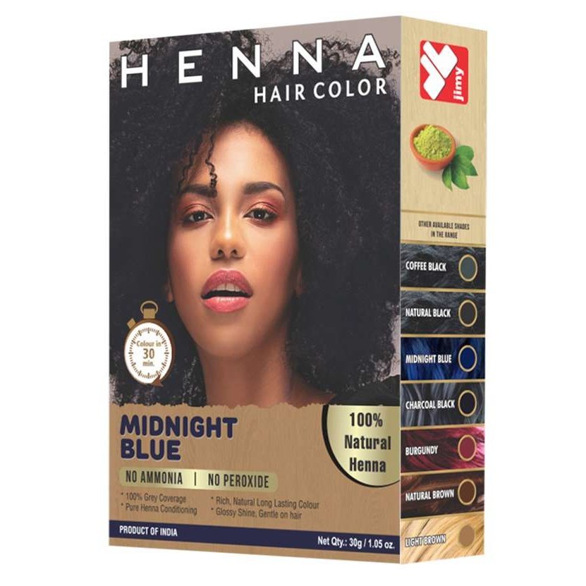 Jimy Henna Color Midnight Blue 1.05 Oz Jimy Henna Color Midnight Blue 1.05 Oz