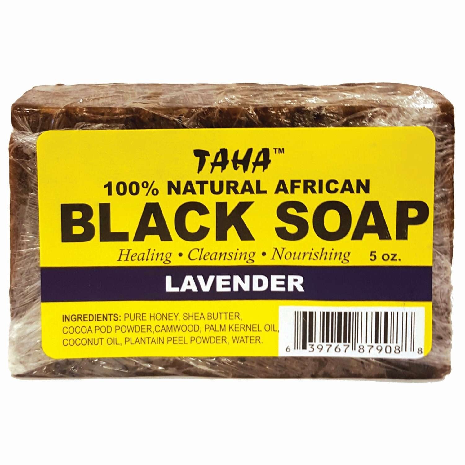 Taha Black Soap Lavender 5 Oz Taha Black Soap Lavender 5 Oz