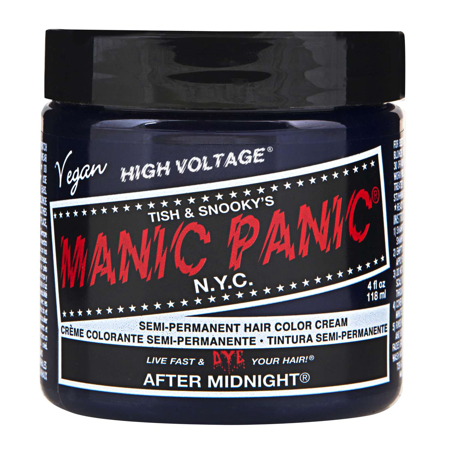 Manic Panic Semi Permanent Cream Hair Color - After Midnight 4 Oz Manic Panic Semi Permanent Cream Hair Color - After Midnight 4 Oz