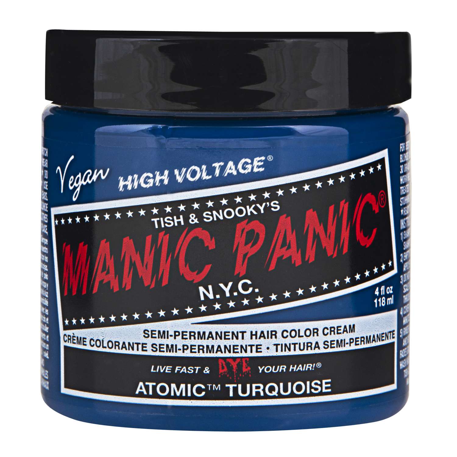 Manic Panic Semi Permanent Cream Hair Color - Atomic Turquoise 4 Oz Manic Panic Semi Permanent Cream Hair Color - Atomic Turquoise 4 Oz
