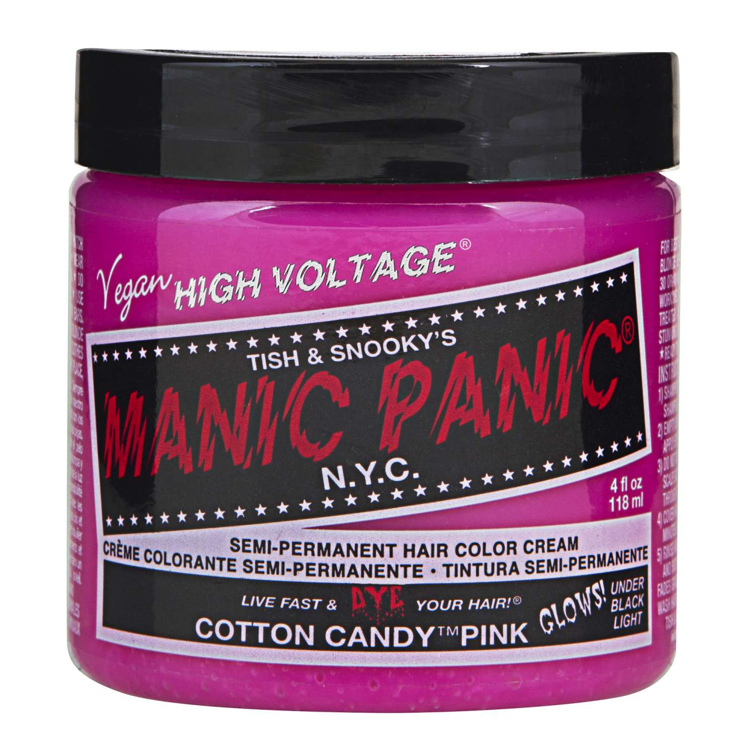 Manic Panic Semi Permanent Cream Hair Color - Cotton Candy 4 Oz Manic Panic Semi Permanent Cream Hair Color - Cotton Candy 4 Oz