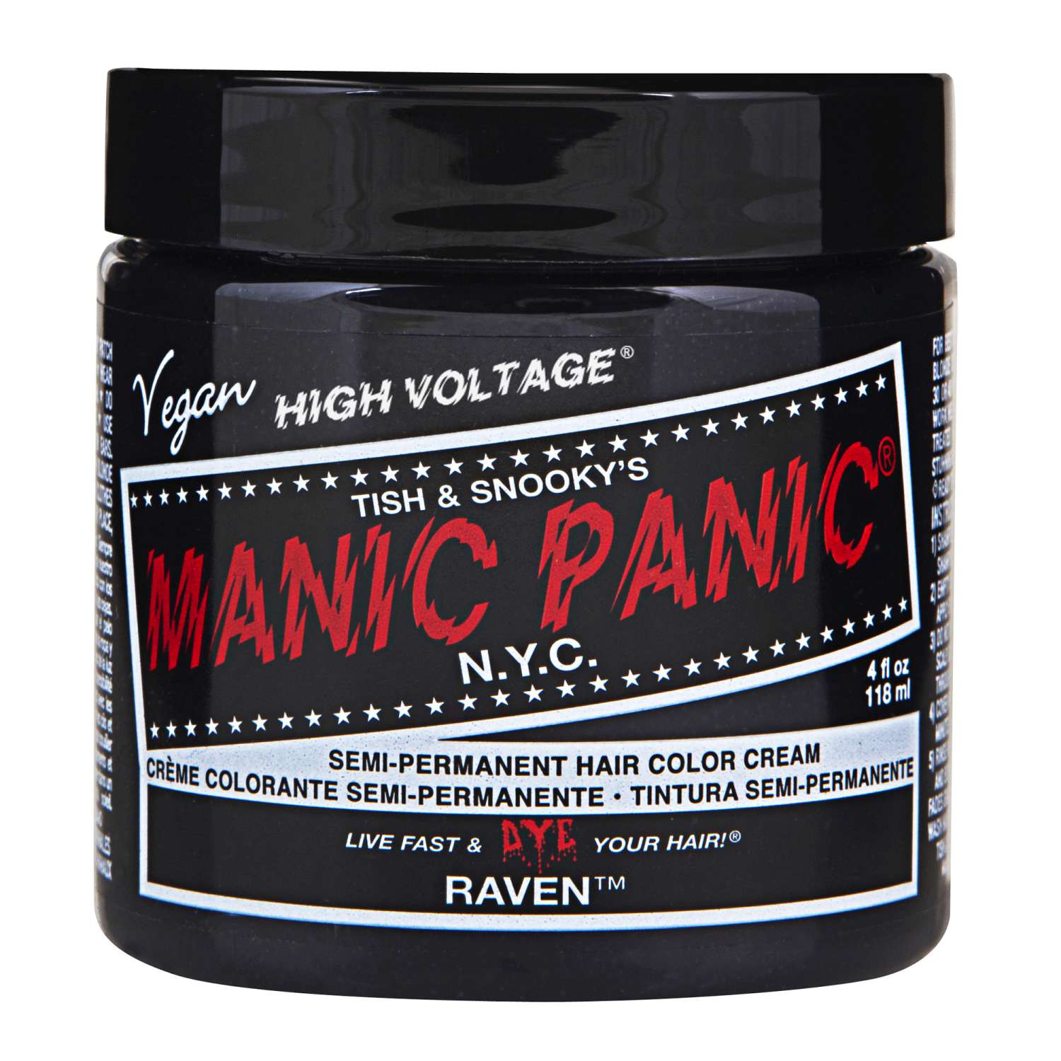 Manic Panic Semi Permanent Cream Hair Color - Raven 4 Oz Manic Panic Semi Permanent Cream Hair Color - Raven 4 Oz