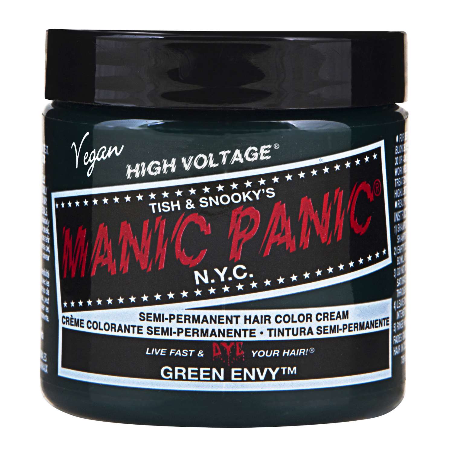 Manic Panic Semi Permanent Cream Hair Color - Green Envy 4 Oz Manic Panic Semi Permanent Cream Hair Color - Green Envy 4 Oz