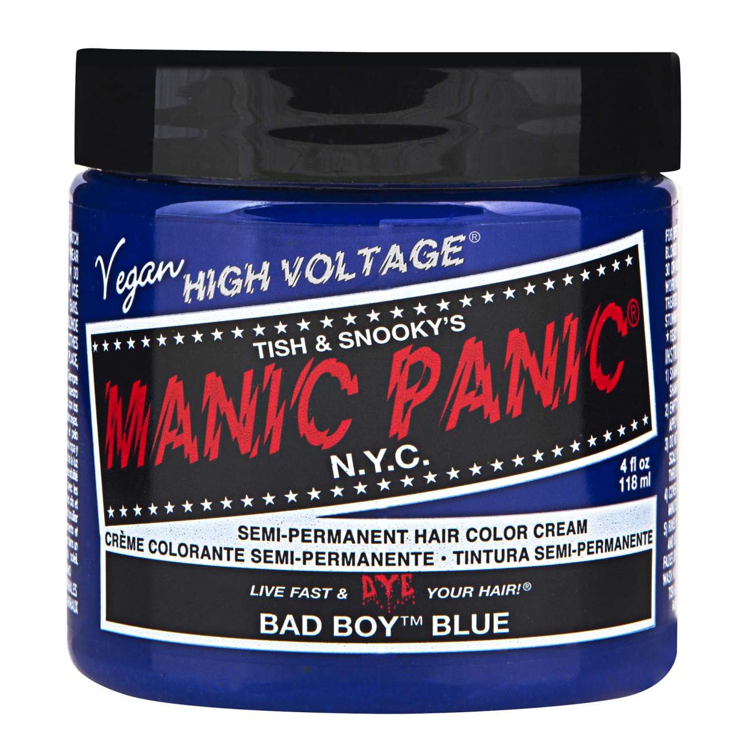 Manic Panic Semi Permanent Cream Hair Color - Bad Boy Blue 4 Oz Manic Panic Semi Permanent Cream Hair Color - Bad Boy Blue 4 Oz