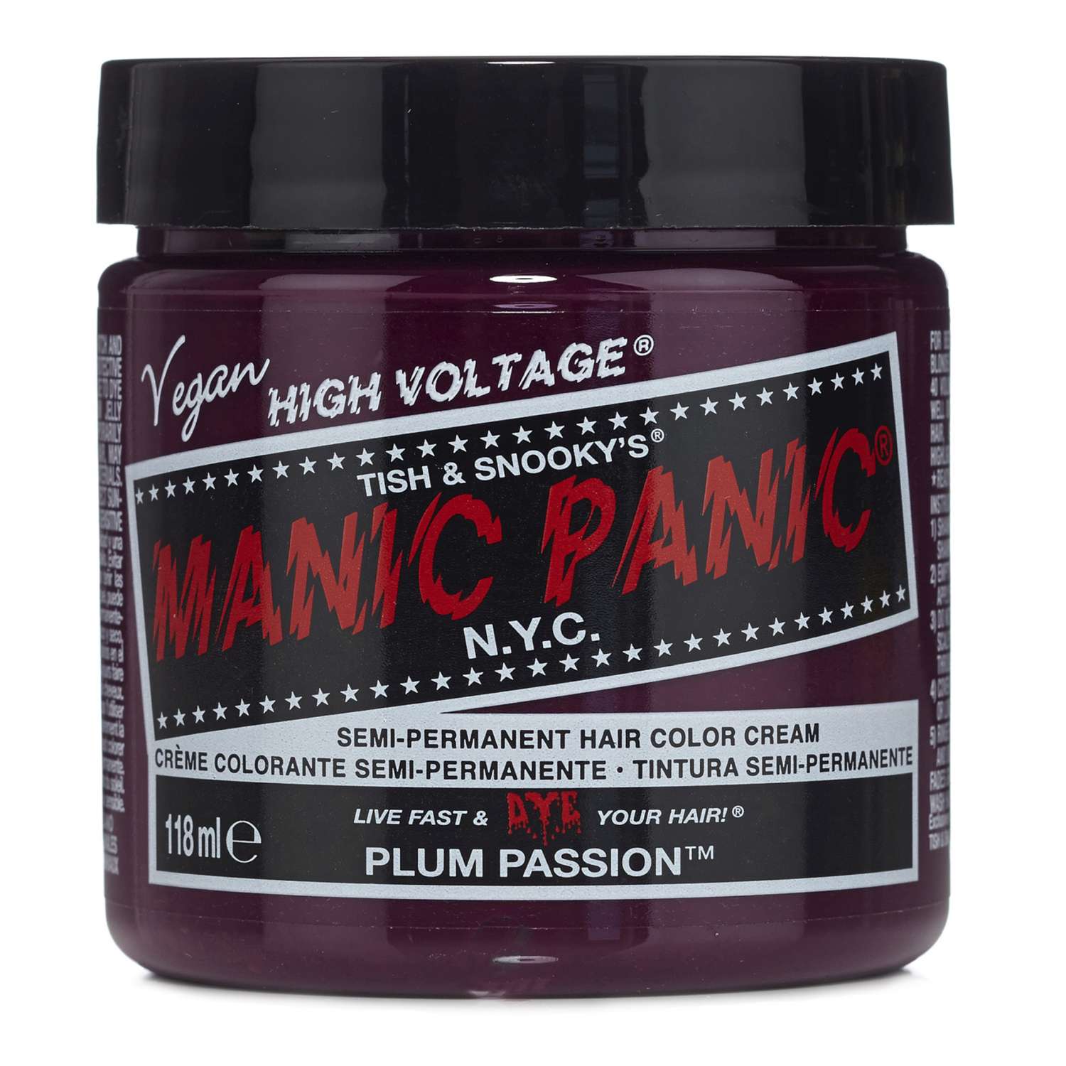 Manic Panic Semi Permanent Cream Hair Color - Plum Passion 4 Oz Manic Panic Semi Permanent Cream Hair Color - Plum Passion 4 Oz