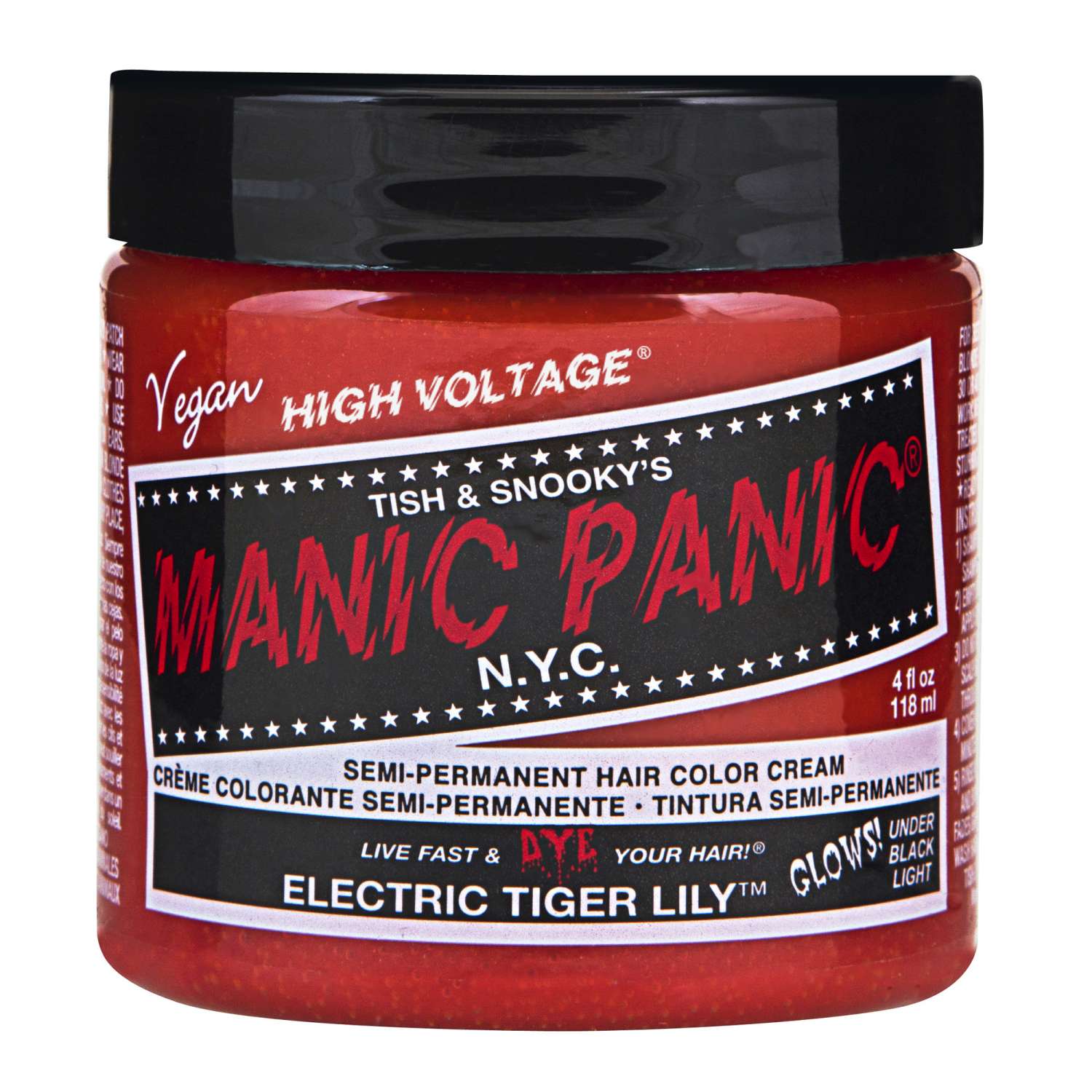 Manic Panic Semi Permanent Cream Hair Color - Electric Tiger Lily 4 Oz Manic Panic Semi Permanent Cream Hair Color - Electric Tiger Lily 4 Oz