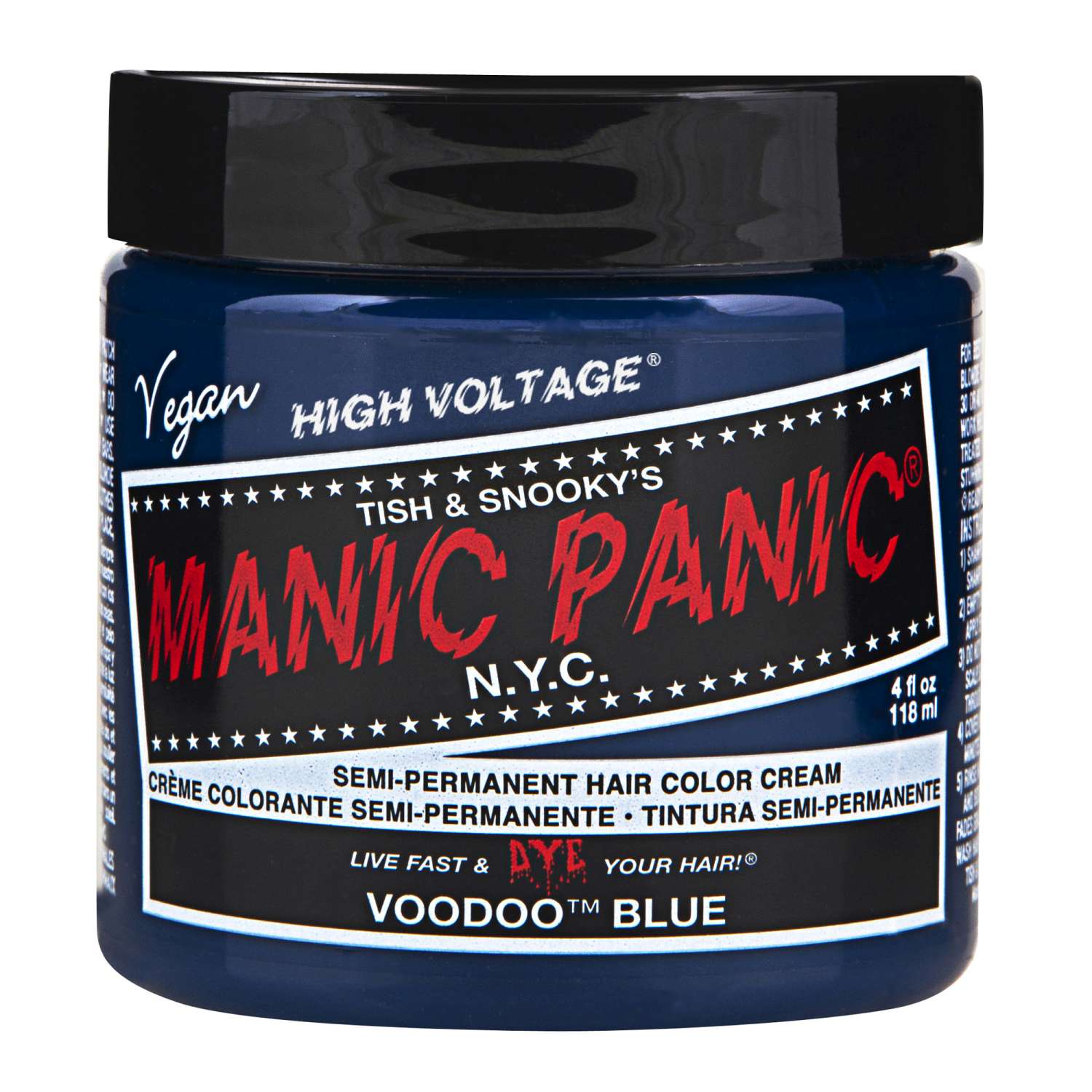 Manic Panic Semi Permanent Cream Hair Color - Voodoo Blue 4 Oz Manic Panic Semi Permanent Cream Hair Color - Voodoo Blue 4 Oz