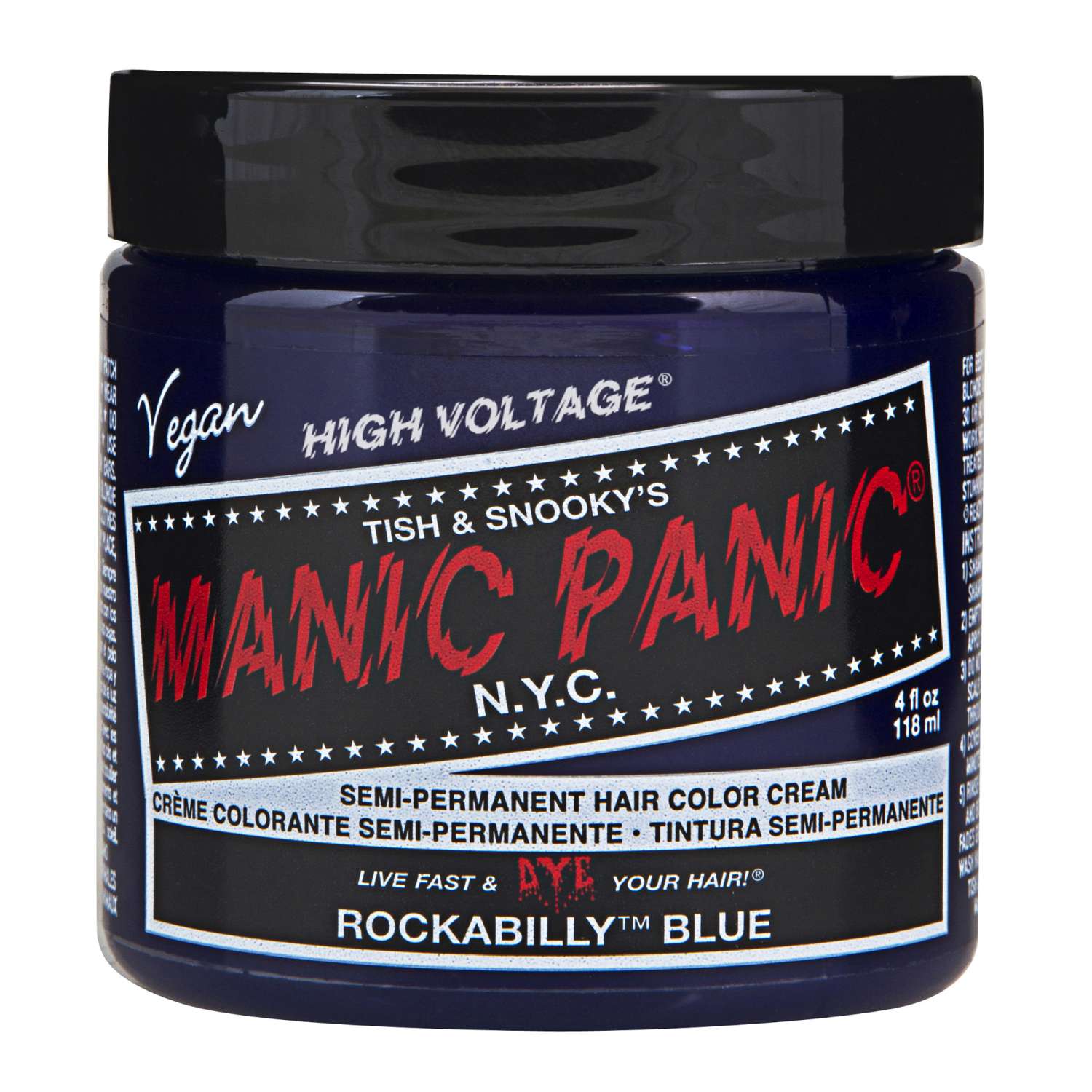Manic Panic Semi Permanent Cream Hair Color - Rockabilly Blue 4 Oz Manic Panic Semi Permanent Cream Hair Color - Rockabilly Blue 4 Oz