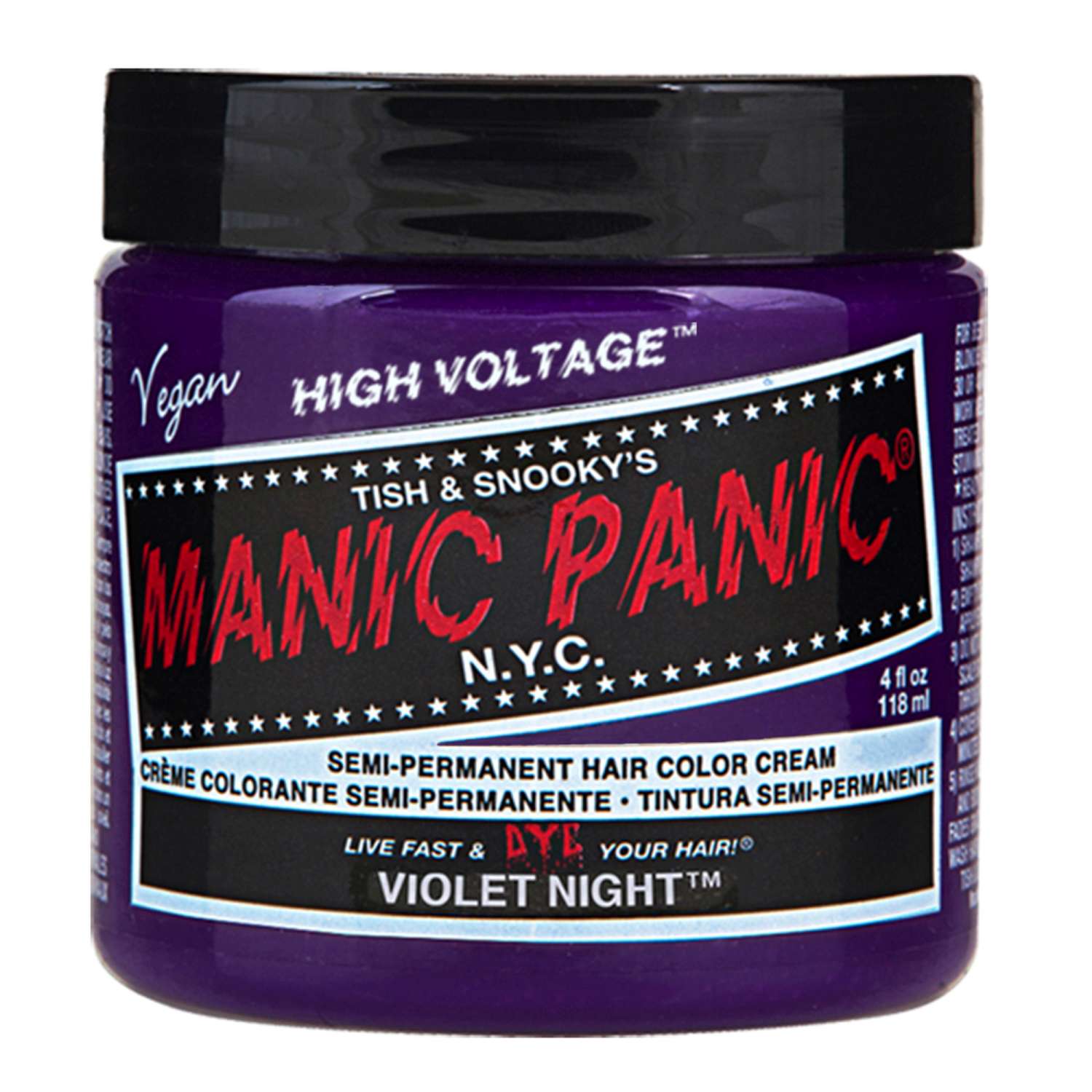 Manic Panic Semi Permanent Cream Hair Color - Violet Night 4 Oz Manic Panic Semi Permanent Cream Hair Color - Violet Night 4 Oz