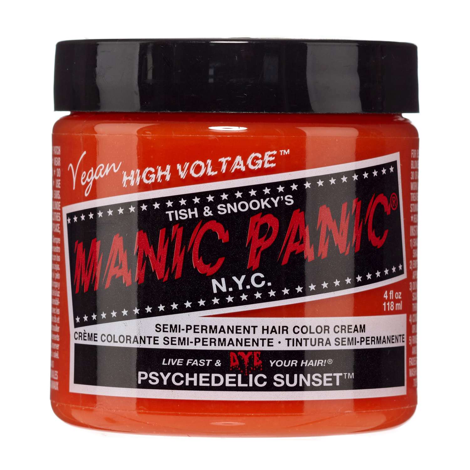 Manic Panic Semi Permanent Cream Hair Color - Psychedelic Sun 4 Oz Manic Panic Semi Permanent Cream Hair Color - Psychedelic Sun 4 Oz