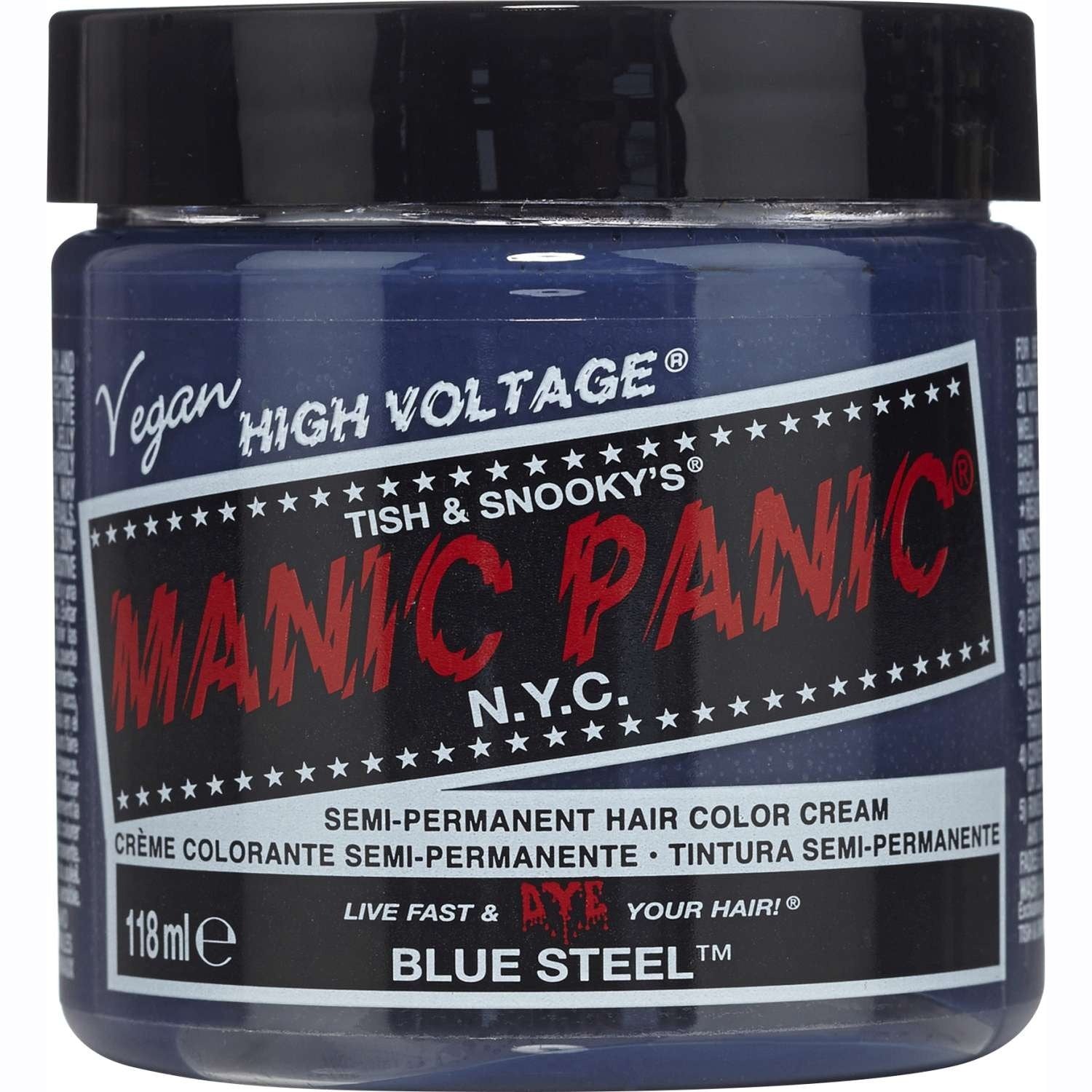 Manic Panic Semi Permanent Cream Hair Color - Blue Steel 4 Oz Manic Panic Semi Permanent Cream Hair Color - Blue Steel 4 Oz
