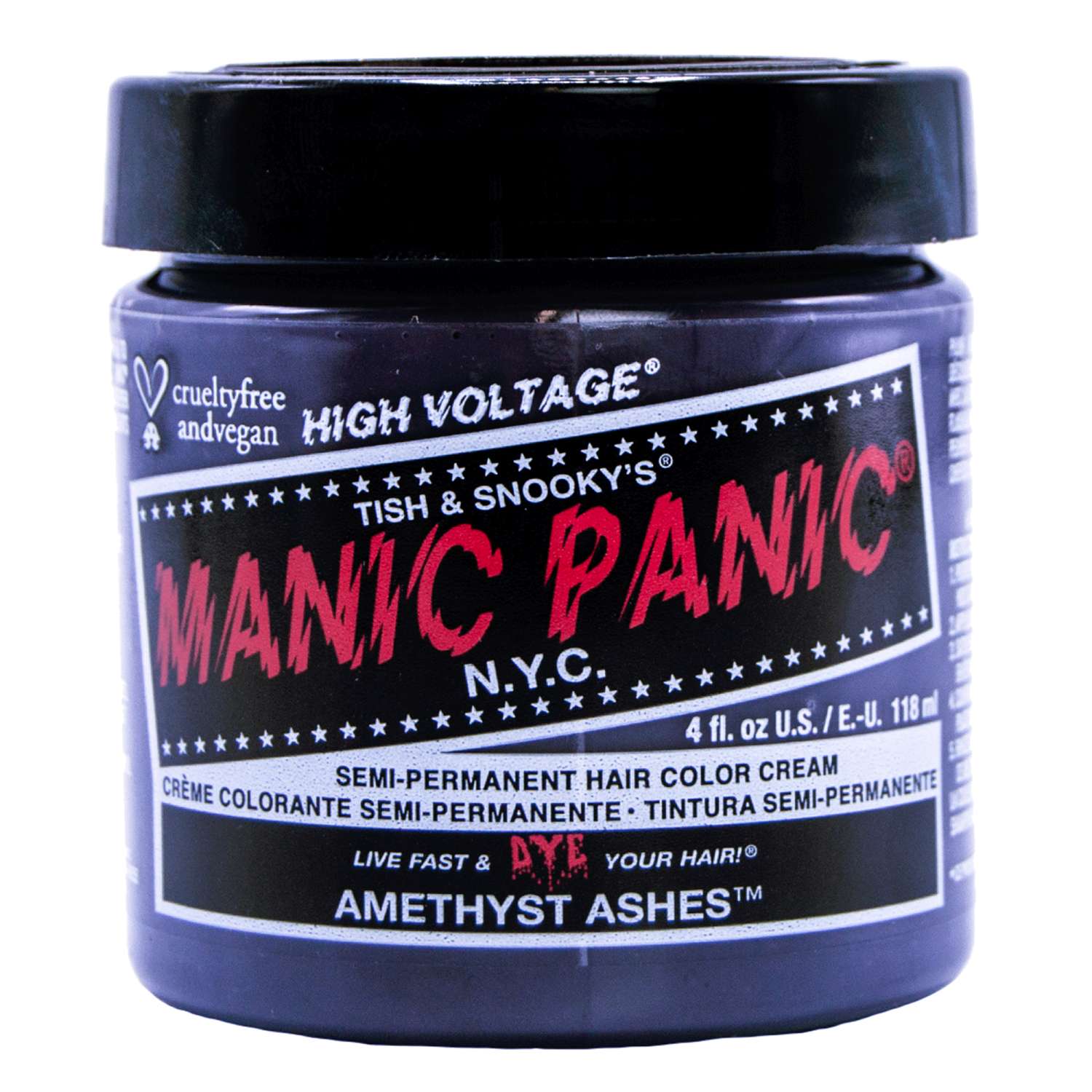 Manic Panic Hair Color Jar Amethyst Ashes 4Oz Manic Panic Hair Color Jar Amethyst Ashes 4Oz