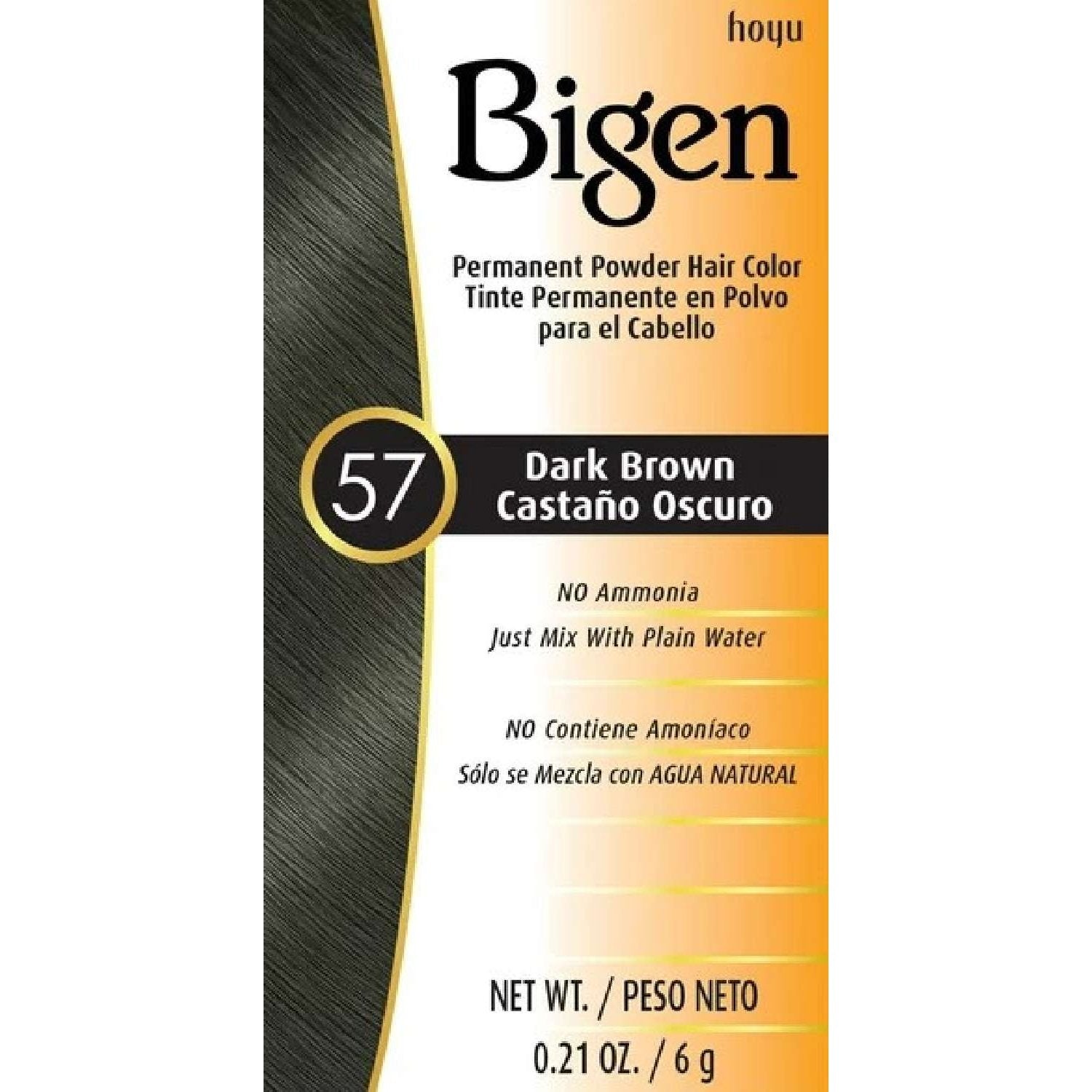 Bigen Permanent Powder Hair Color 57 Dark Brown Kit Bigen Permanent Powder Hair Color 57 Dark Brown Kit