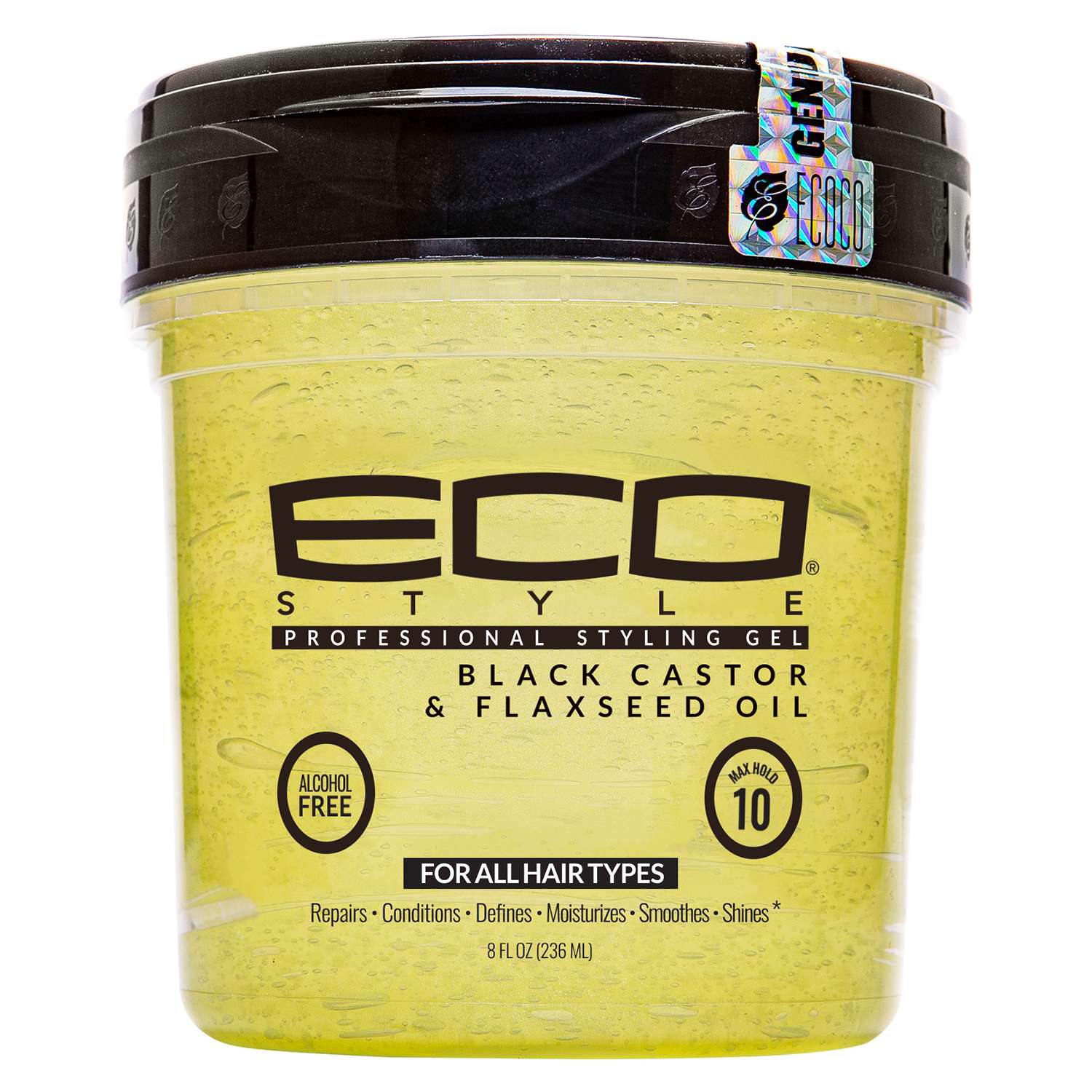 Eco Styler Styling Gel Black Castor Flaxseed Oil 8 Oz Eco Styler Styling Gel Black Castor Flaxseed Oil 8 Oz