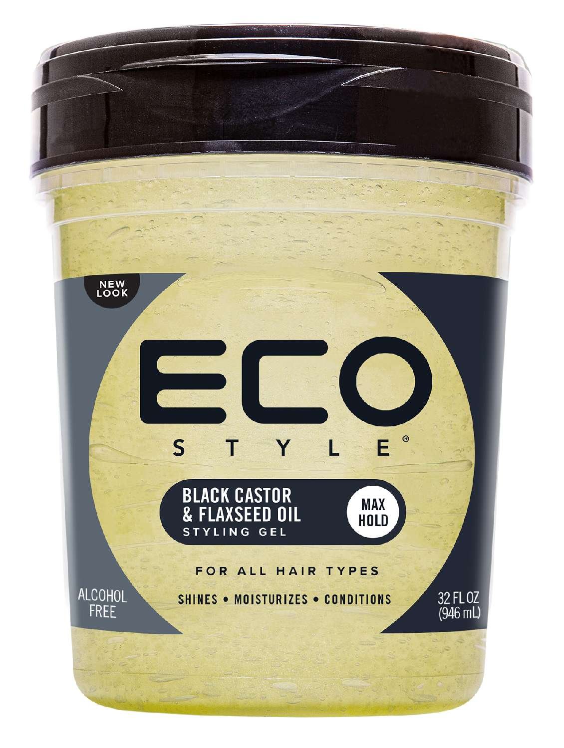 Eco Styler Styling Gel Black Castor Flaxseed Oil 32 Oz Eco Styler Styling Gel Black Castor Flaxseed Oil 32 Oz