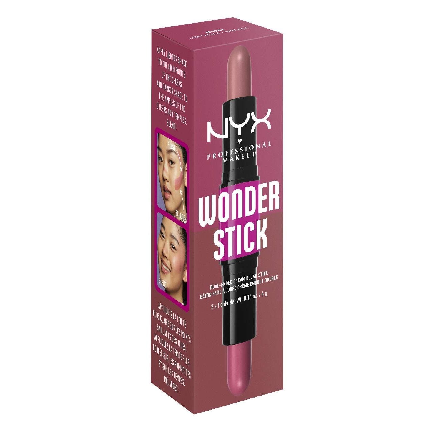 NYX Wonder Stick Cream Blush 01 - Light Peach And Baby Pink 0.28 Oz NYX Wonder Stick Cream Blush 01 - Light Peach And Baby Pink 0.28 Oz