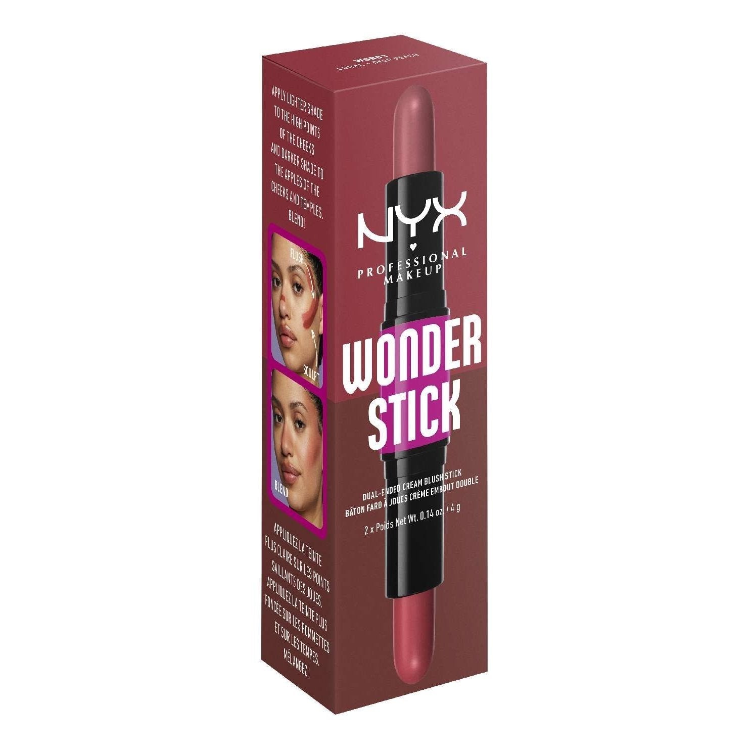NYX Wonder Stick Cream Blush 03 - Coral And Deep Peach 0.28 Oz NYX Wonder Stick Cream Blush 03 - Coral And Deep Peach 0.28 Oz