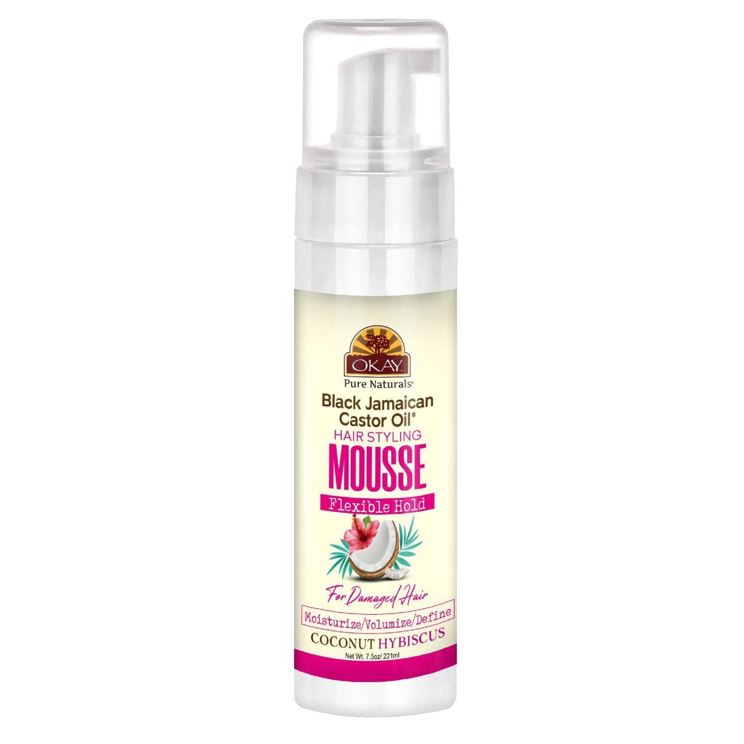 Okay Black Jamaican Castor Oil Coconut Hibiscus Hair Styling Mousse 7.5 Oz Okay Black Jamaican Castor Oil Coconut Hibiscus Hair Styling Mousse 7.5 Oz