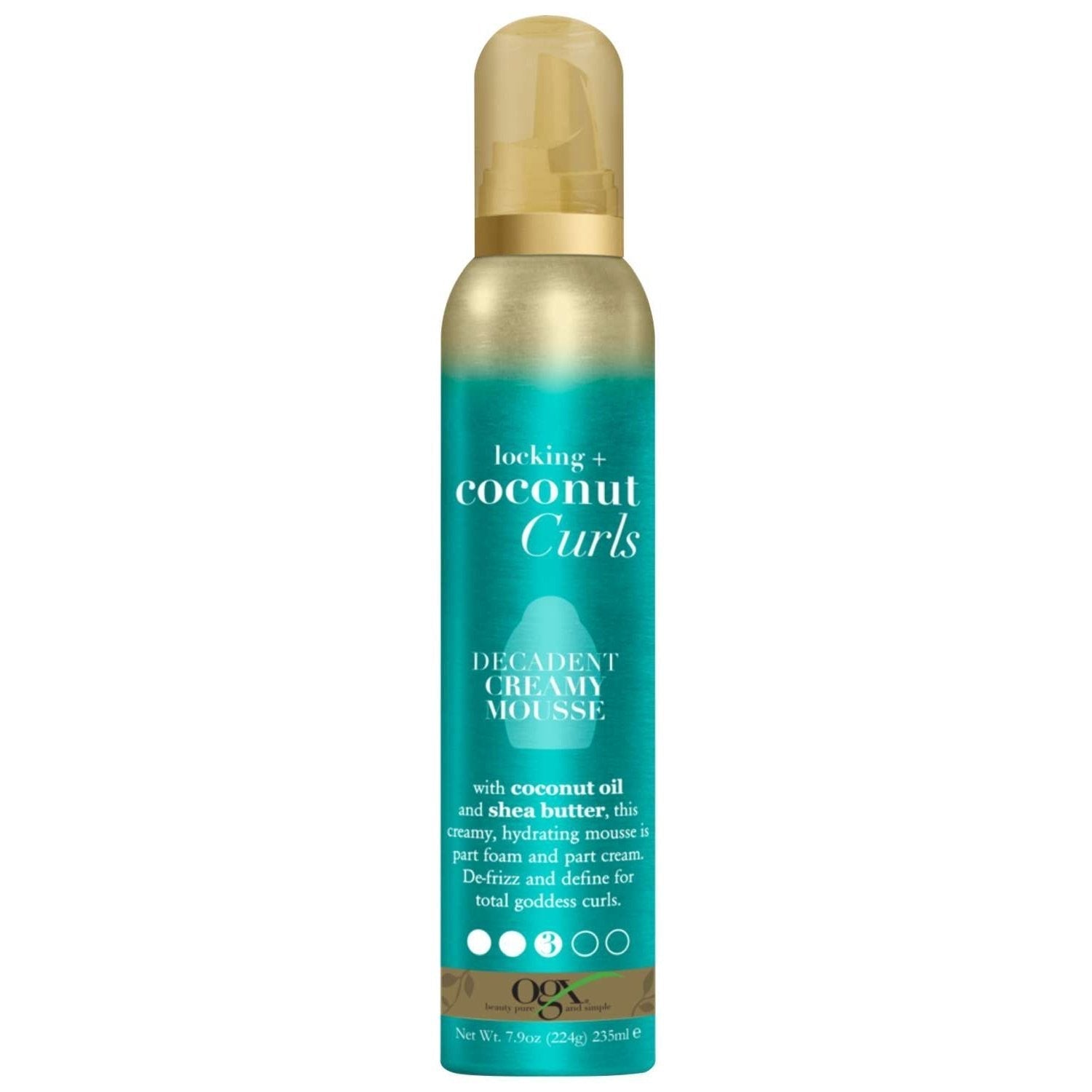 Ogx Locking Coconut Curls Decadent Creamy Mousse 7.9 Oz Ogx Locking Coconut Curls Decadent Creamy Mousse 7.9 Oz