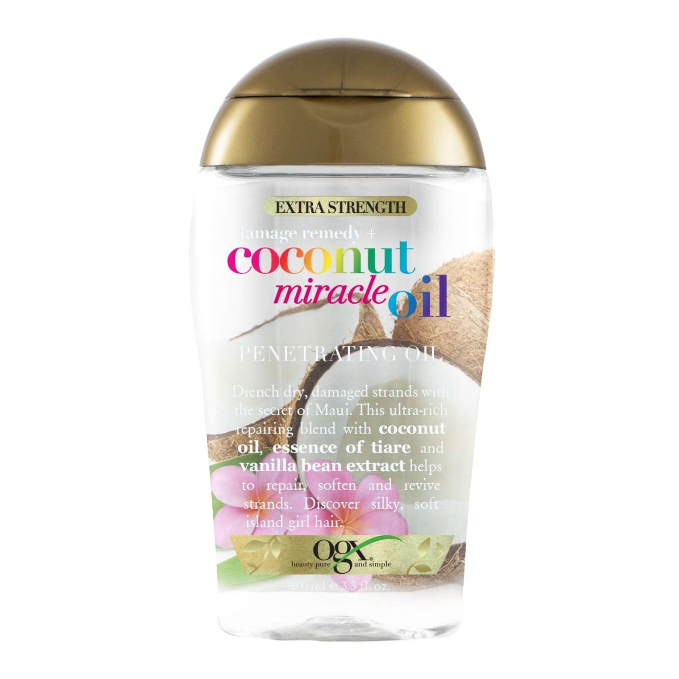 Ogx Extra Strength Damage Remedy Coconut Miracle Oil Penetrating Oil 3.3 Fl Oz Ogx Extra Strength Damage Remedy Coconut Miracle Oil Penetrating Oil 3.3 Fl Oz