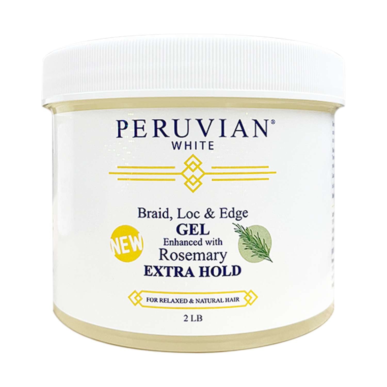 Peruvian White Braid Loc Edge Gel Enhanced With Rosemary Extra Hold 32 Oz Peruvian White Braid Loc Edge Gel Enhanced With Rosemary Extra Hold 32 Oz