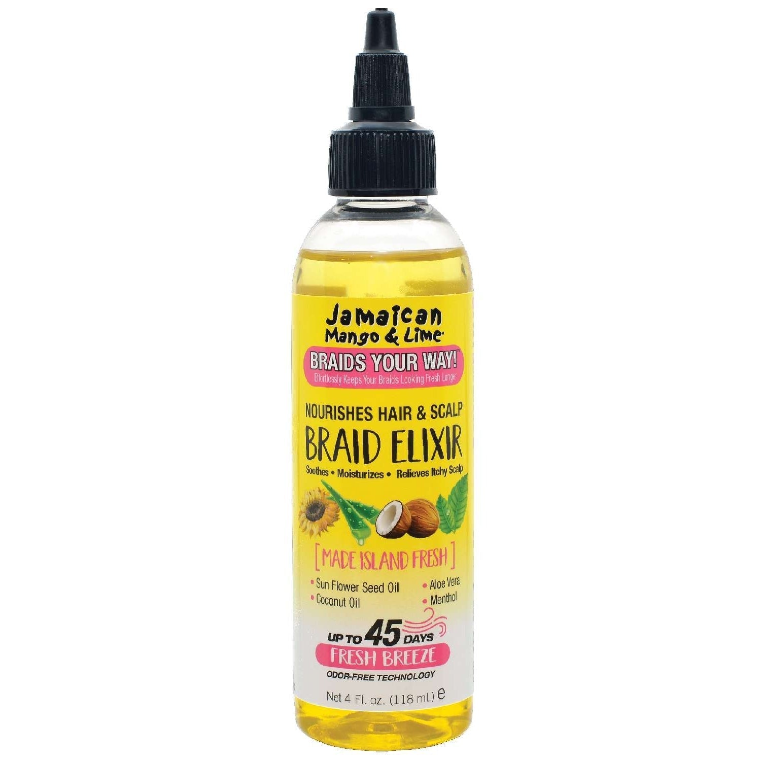 Jamaican Mango & Lime Braids Your Way - Elixir Braiding Oil Jamaican Mango & Lime Braids Your Way - Elixir Braiding Oil