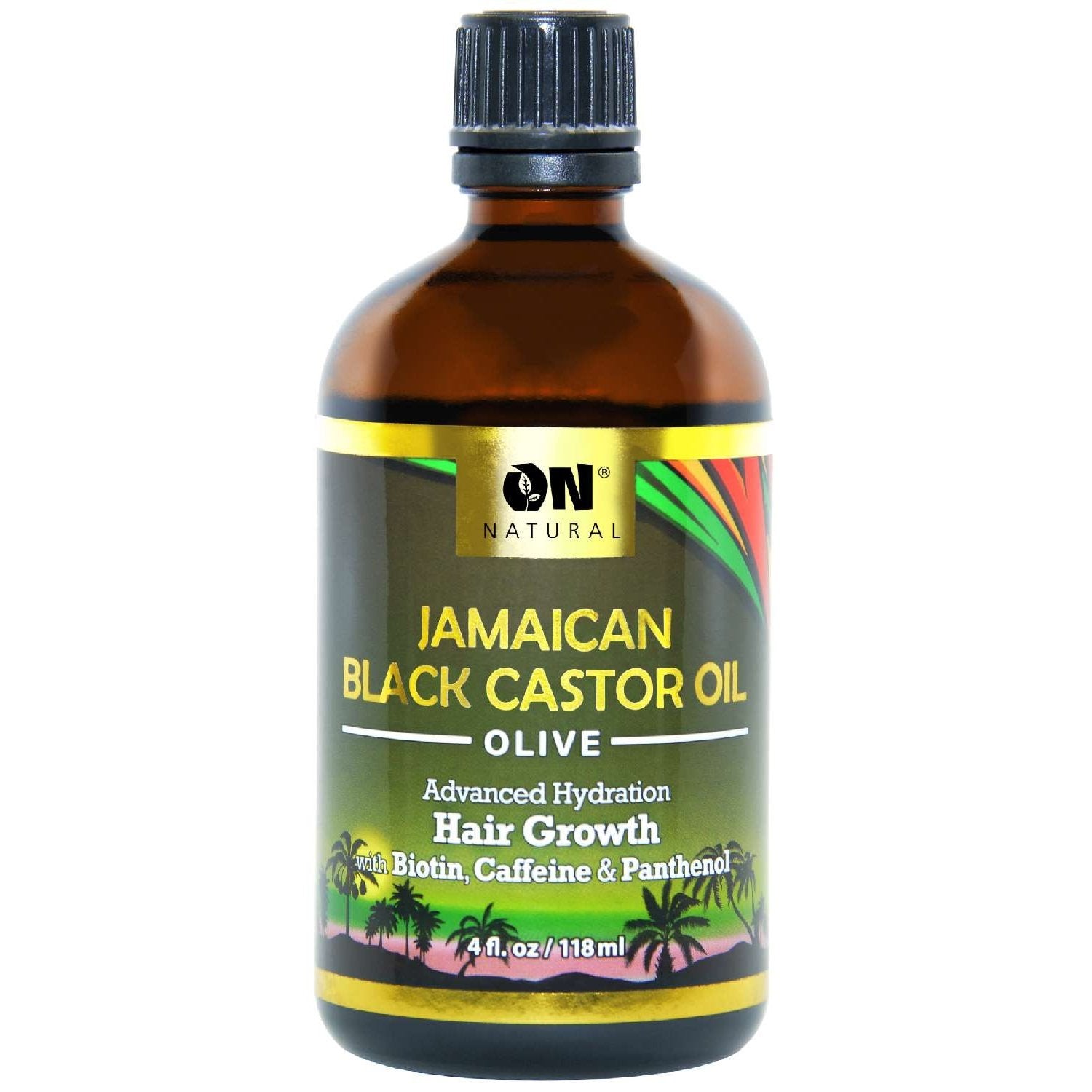 On Natural Jamaican Black Castor Oil Olive 4 Oz On Natural Jamaican Black Castor Oil Olive 4 Oz