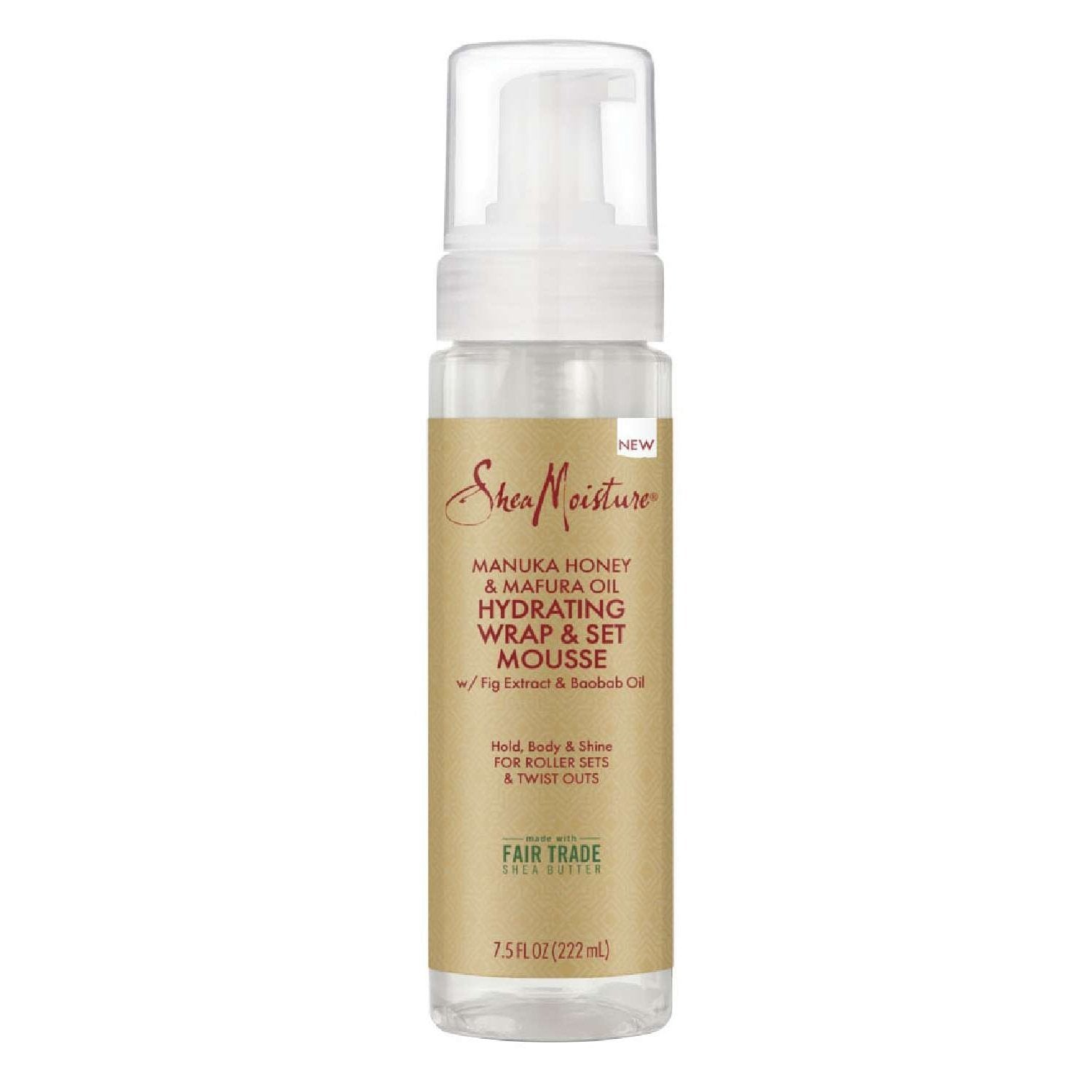 Shea Moisture Manuka Honey Mafura Oil Hydrating Wrap Set Mousse 7.5 Fl Oz Shea Moisture Manuka Honey Mafura Oil Hydrating Wrap Set Mousse 7.5 Fl Oz