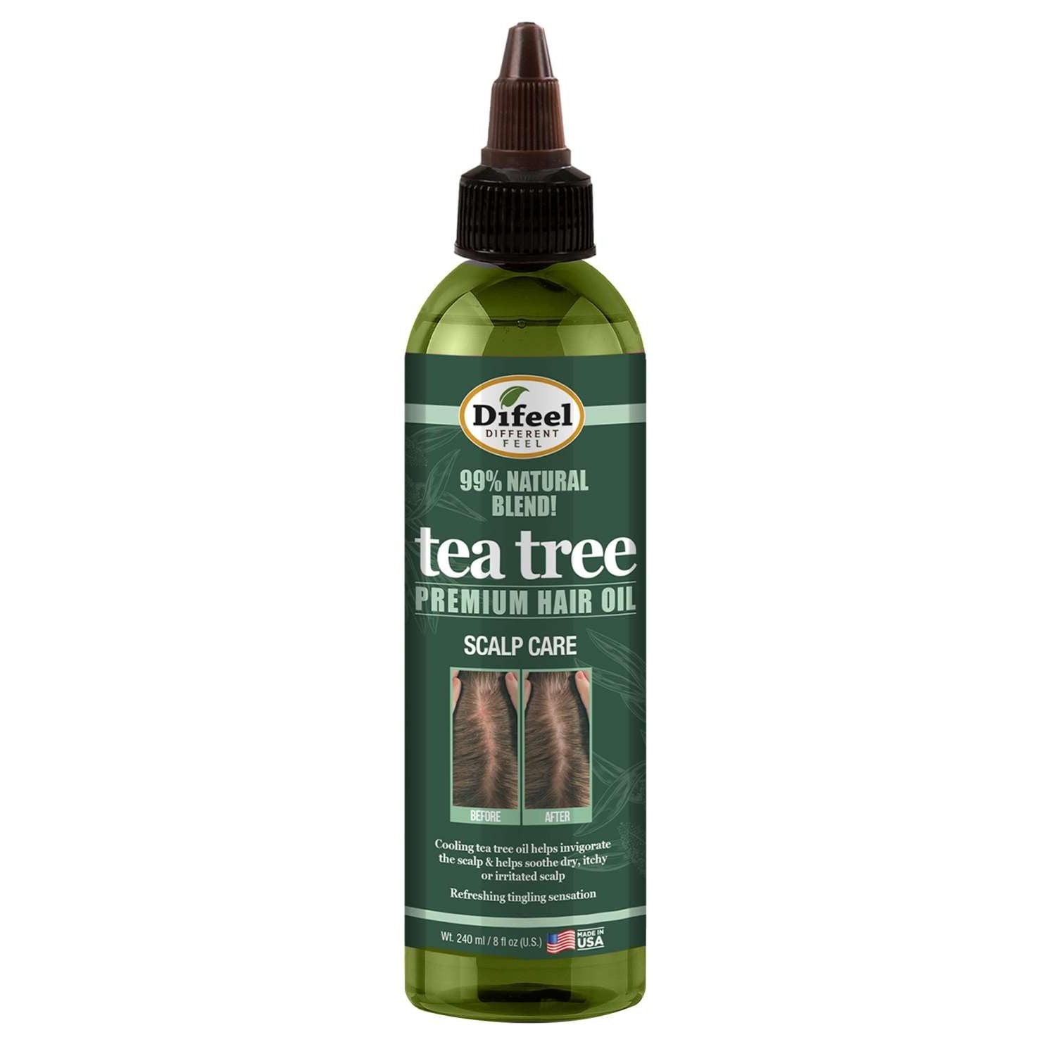 Difeel 99% Natural Premium Hair Oil Tea Tree Scalp Care 8 Oz Difeel 99% Natural Premium Hair Oil Tea Tree Scalp Care 8 Oz