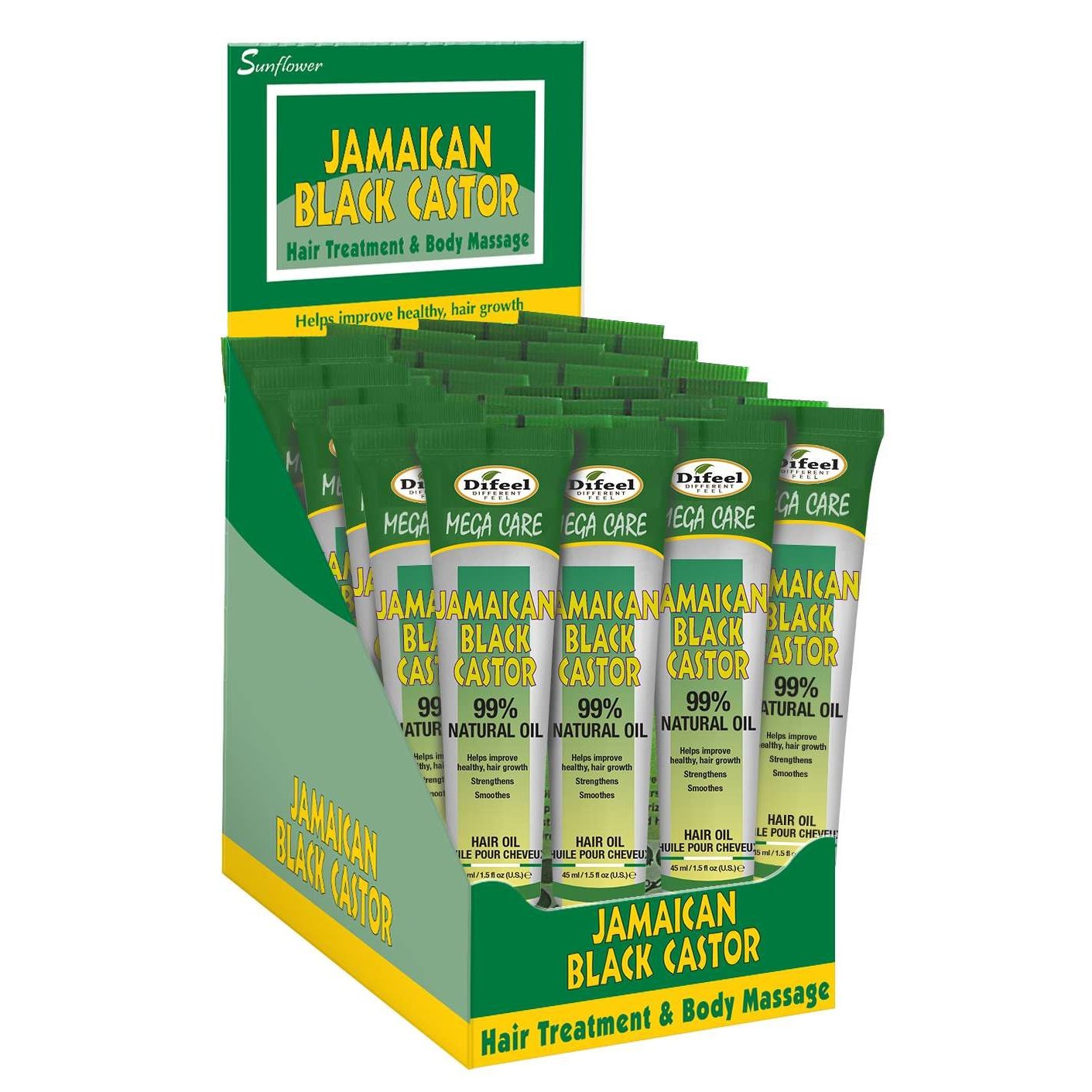 Difeel Mega Care Hair Oil Jamaican Black Castor 1.5 Oz Difeel Mega Care Hair Oil Jamaican Black Castor 1.5 Oz